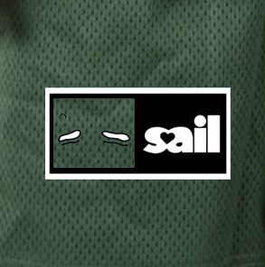 sail cloth "box logo" mesh shorts.