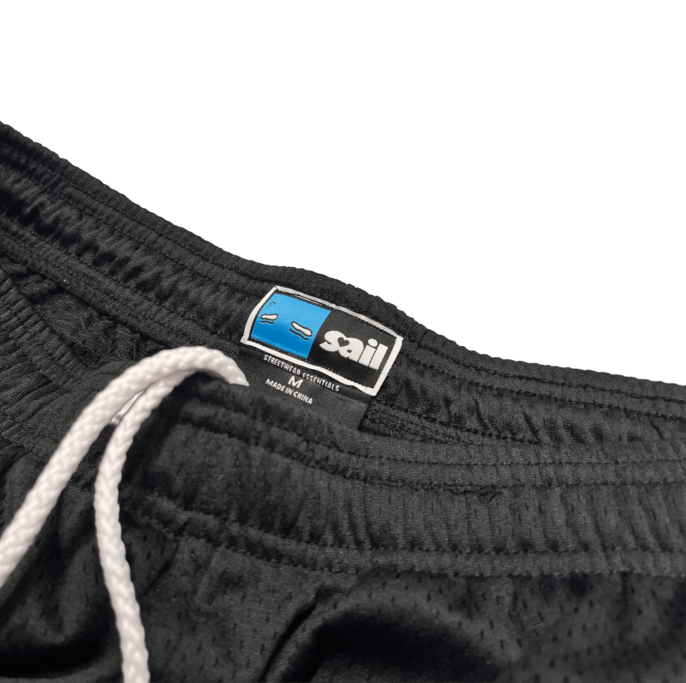 sail cloth "sword logo" mesh shorts