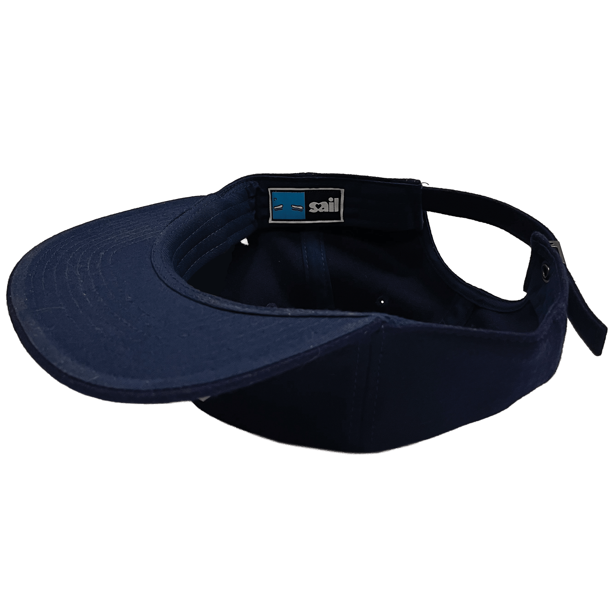 sail cloth "bold letter" navy wool cap