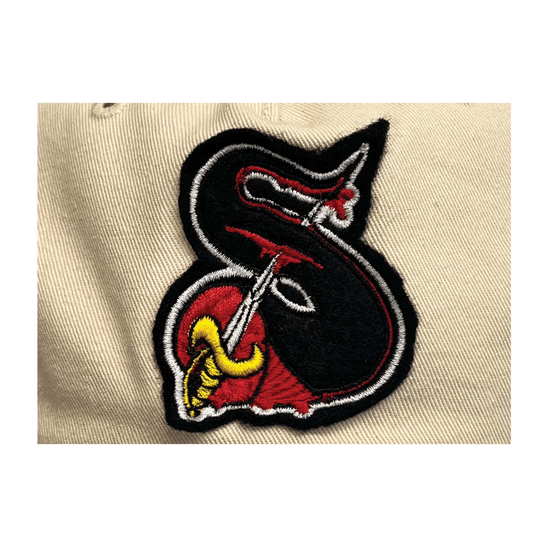 sail cloth "felt sword patch" two tone cap