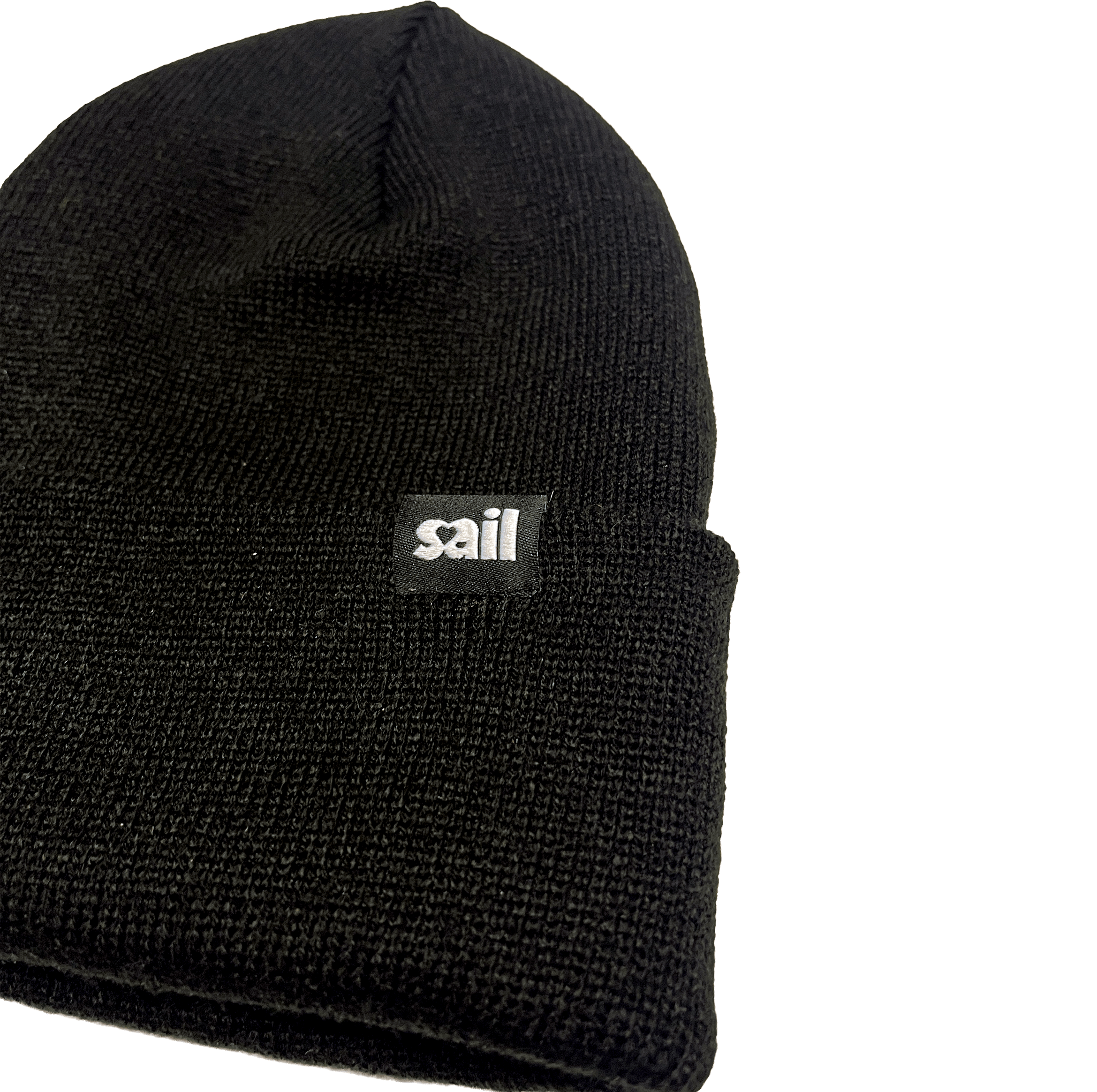 sail cloth "standard" black beanie
