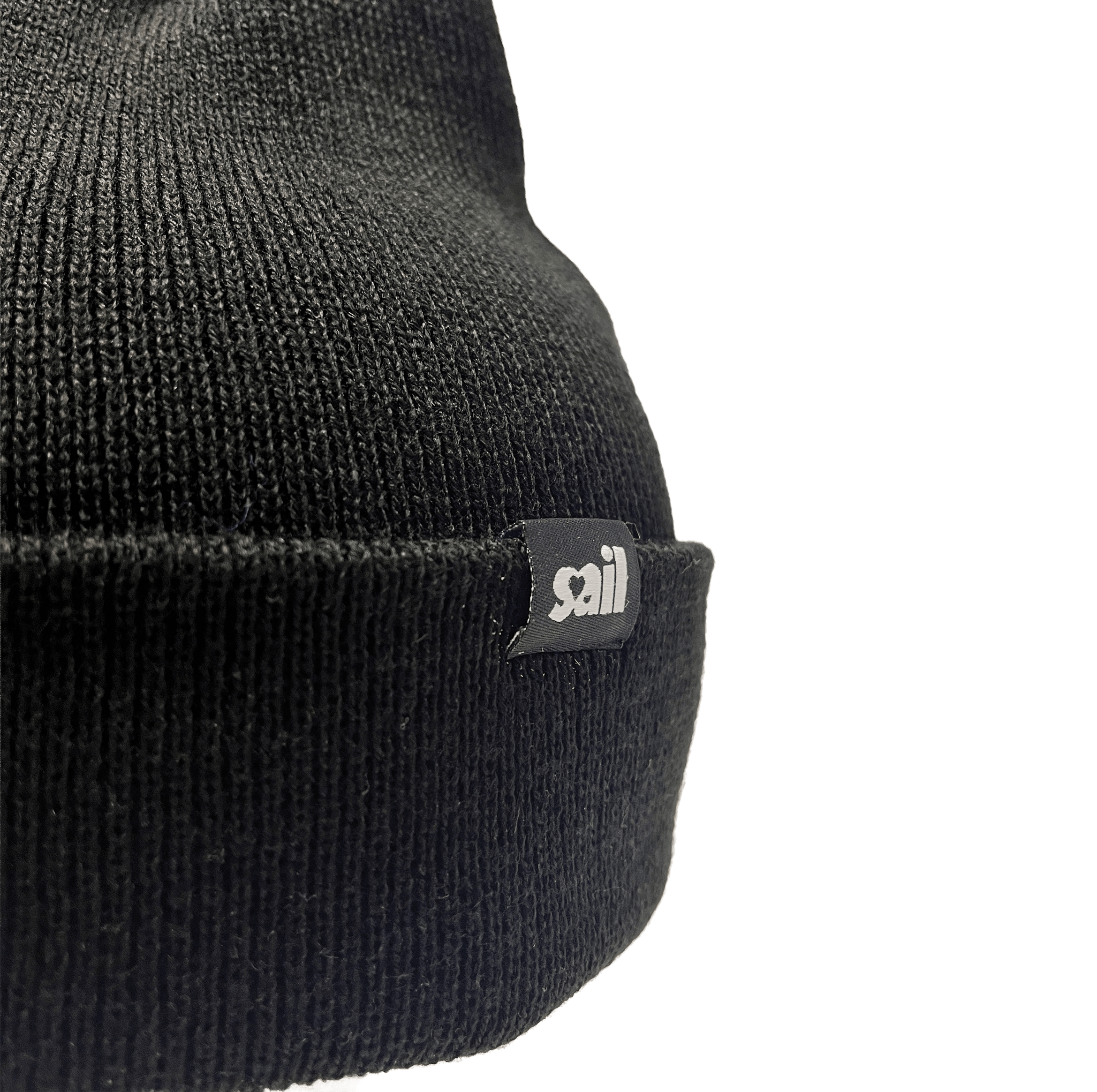 sail cloth "standard" black beanie