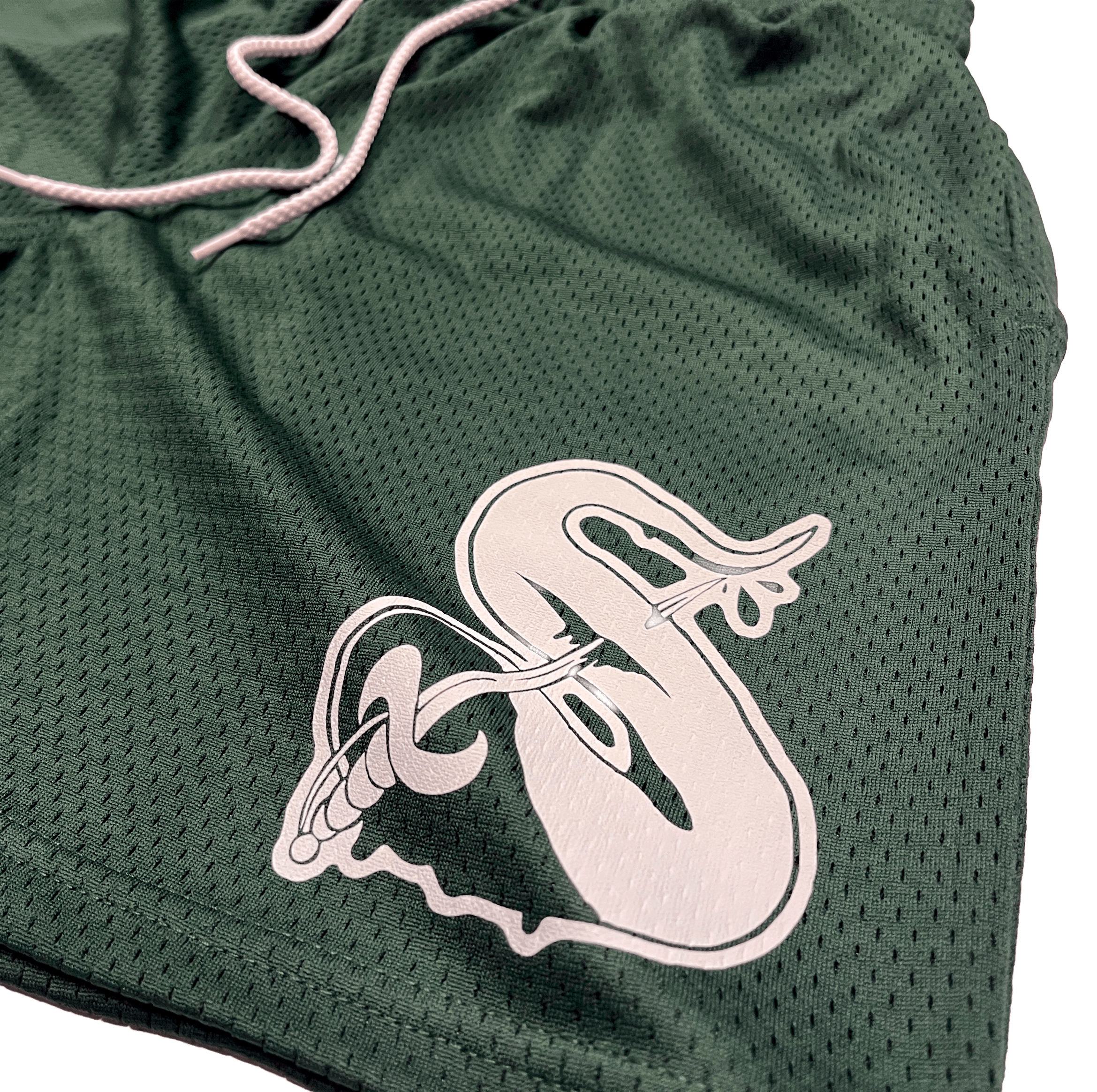 sail cloth "sword logo" mesh shorts