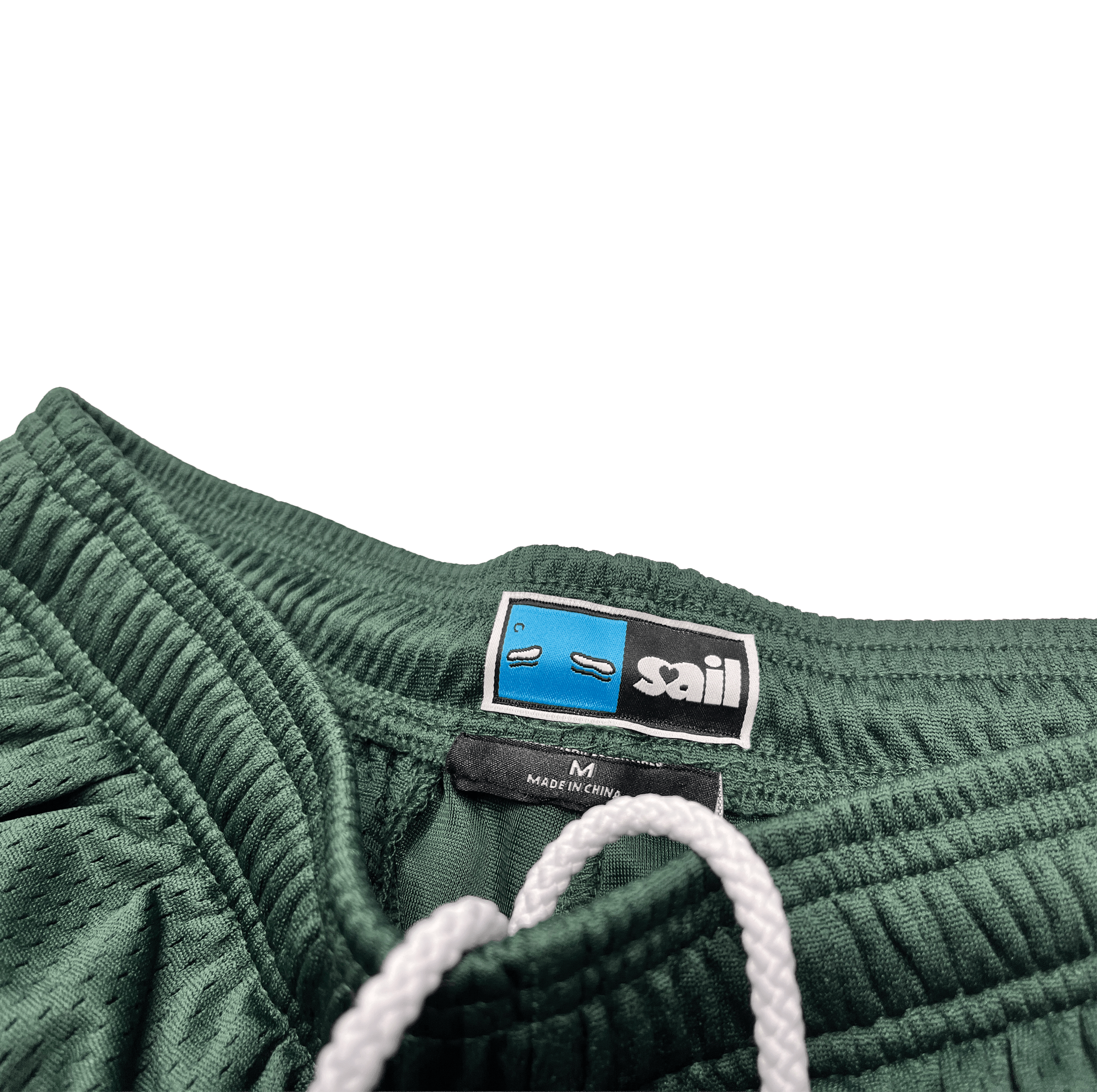 sail cloth "sword logo" mesh shorts
