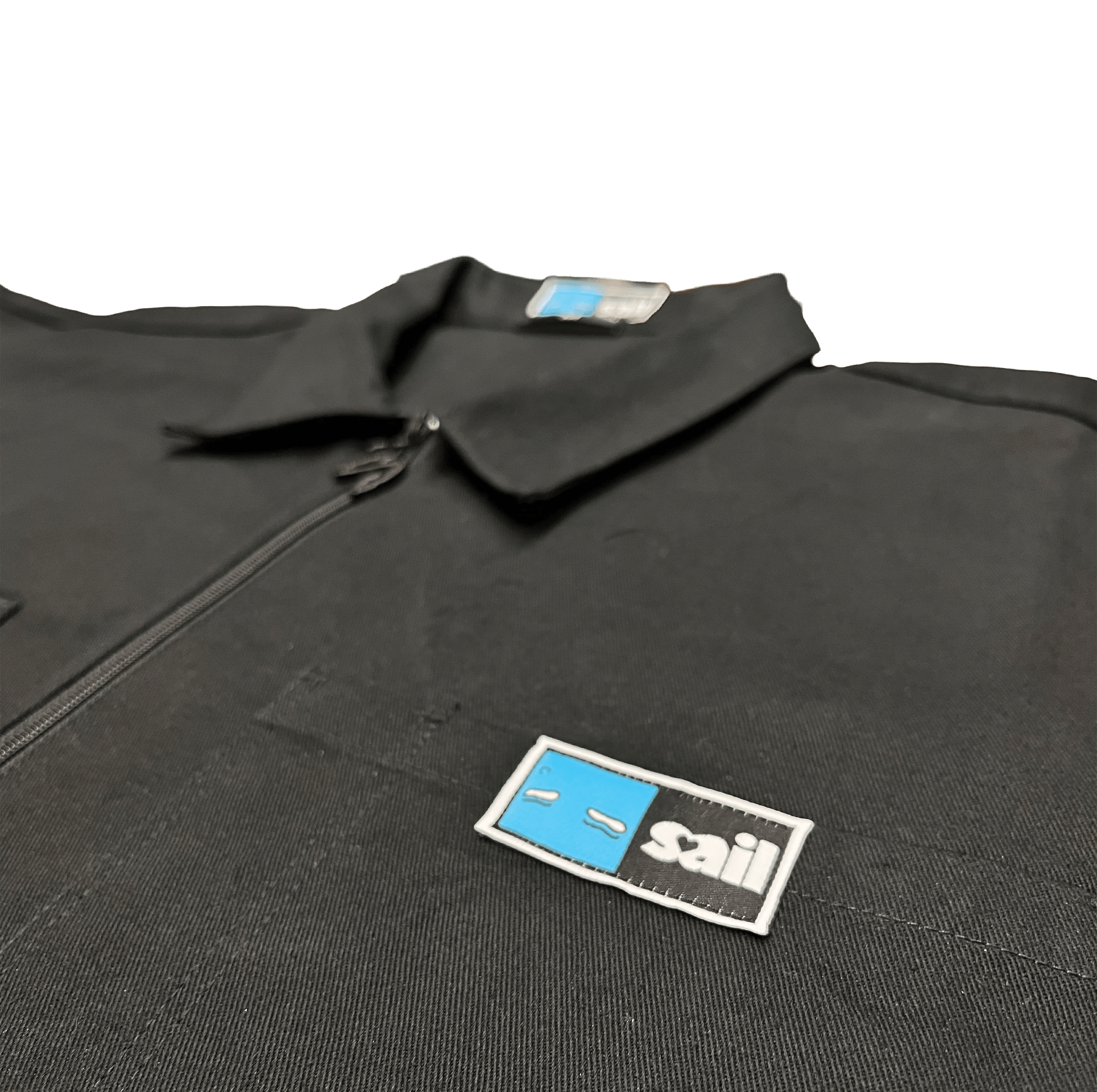 sail cloth "quarter zip" work shirt