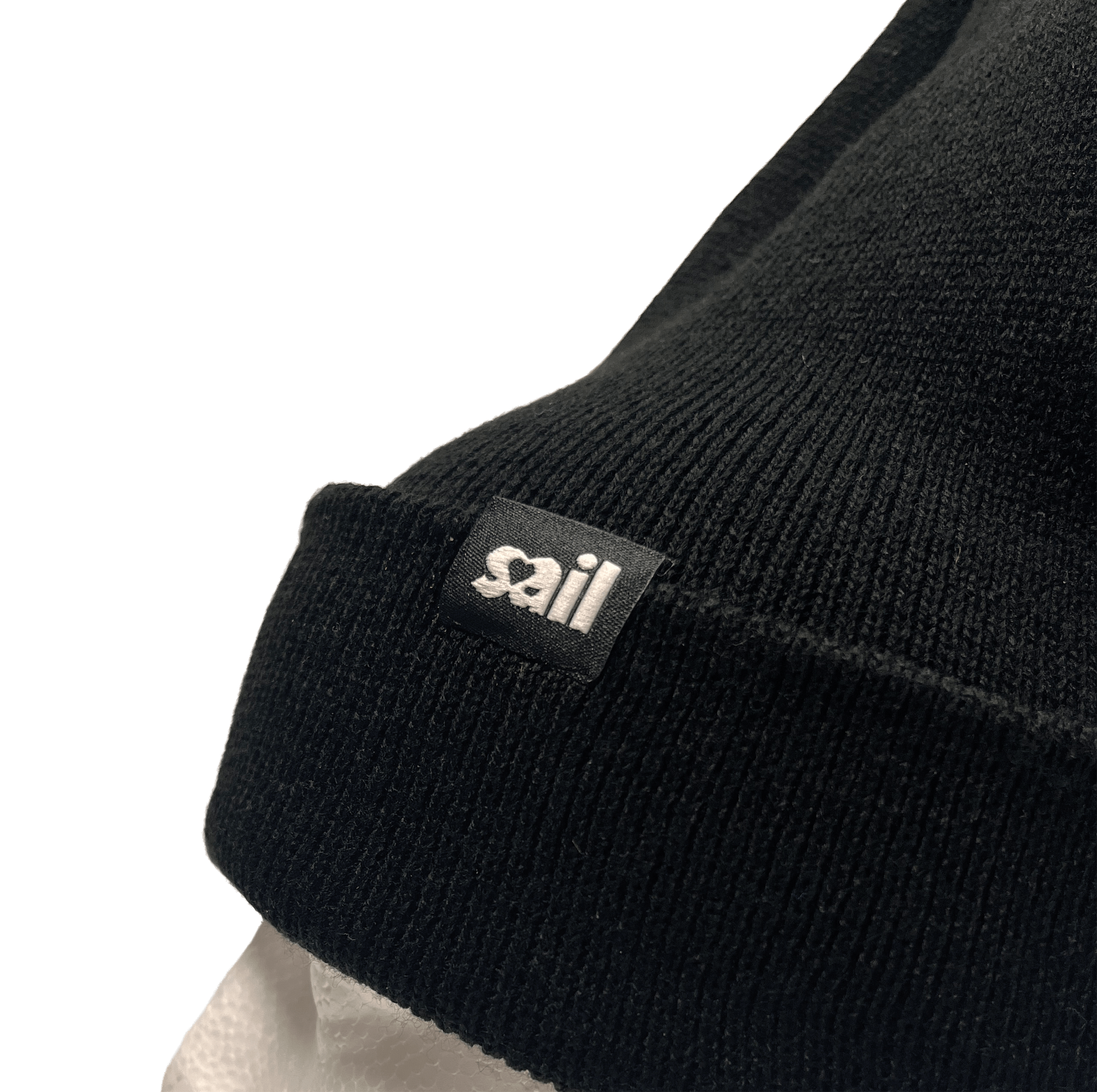 sail cloth "standard" black beanie