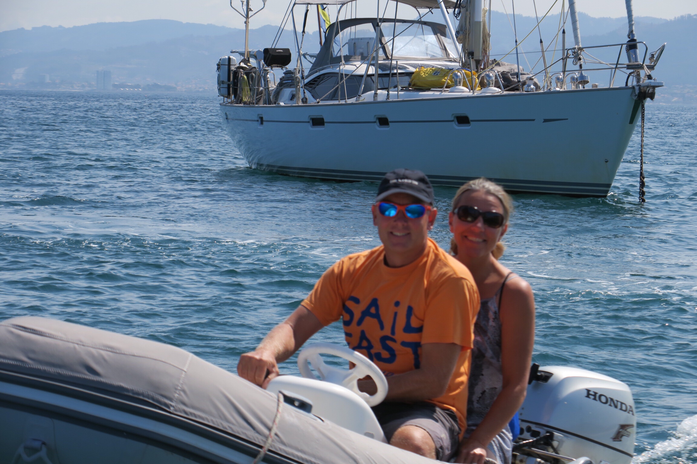 På väg mot stranden