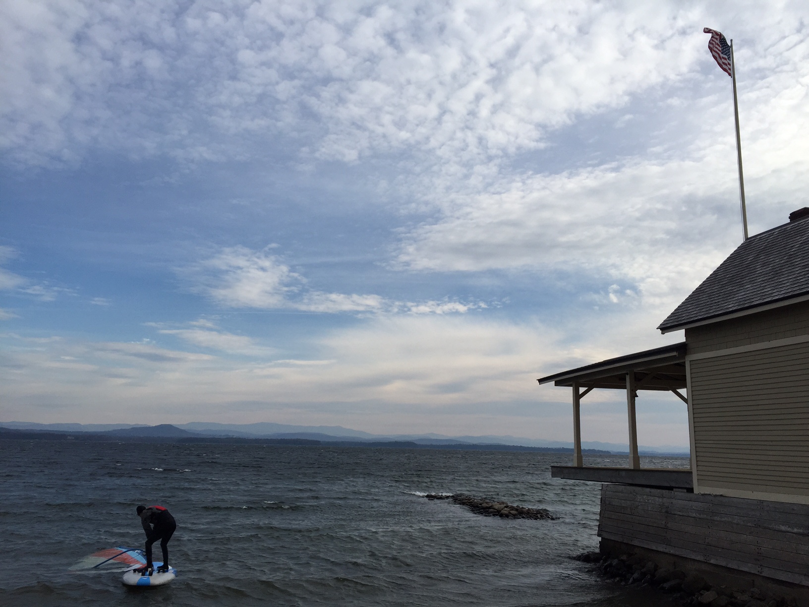 Thanksgiving Windsurfing on Lake Champlain Sailing Errant