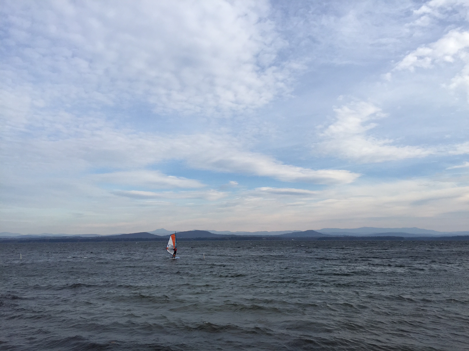 Thanksgiving Windsurfing on Lake Champlain Sailing Errant