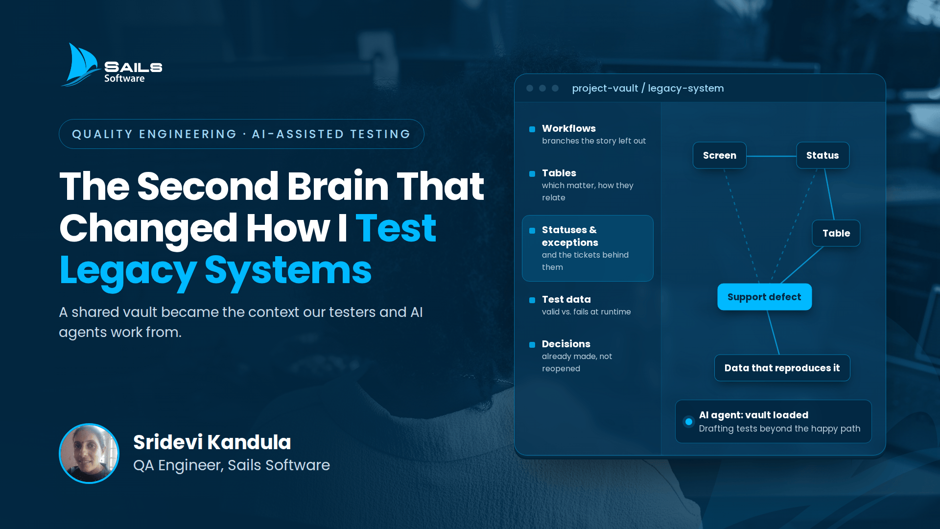 Testing legacy systems with a shared Obsidian second brain and AI-assisted testing