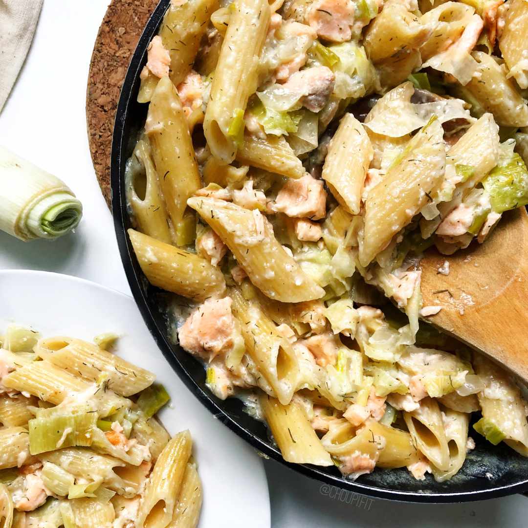 Pâtes au saumon sans crème fraîche - Sainplement Healthy