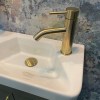 *Ex-display* Saneux Hyde Vanity Unit, Brushed Gold Basin Mixer, Mirror - Image 2