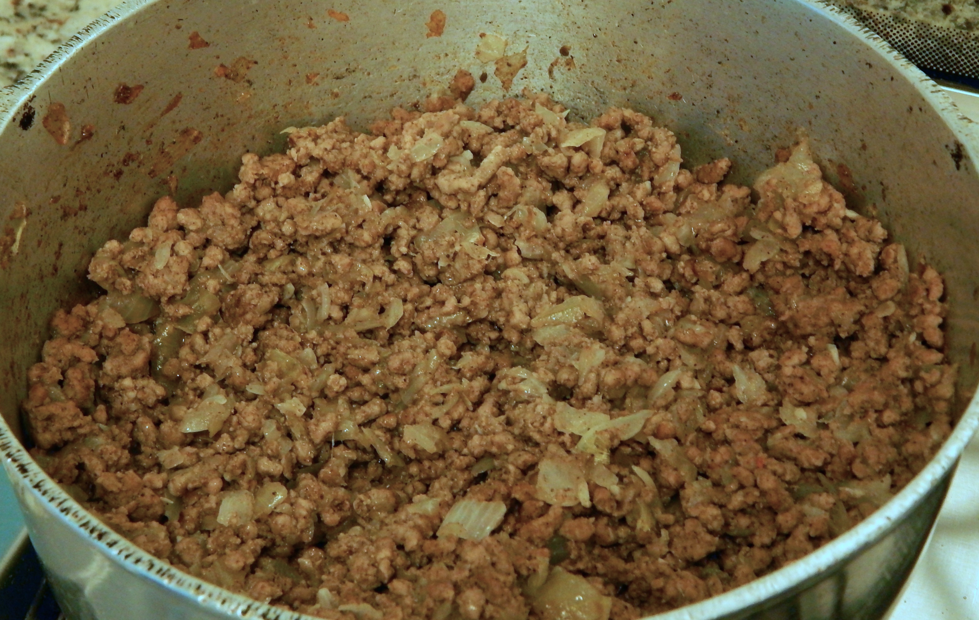 Carne moida feita à parte