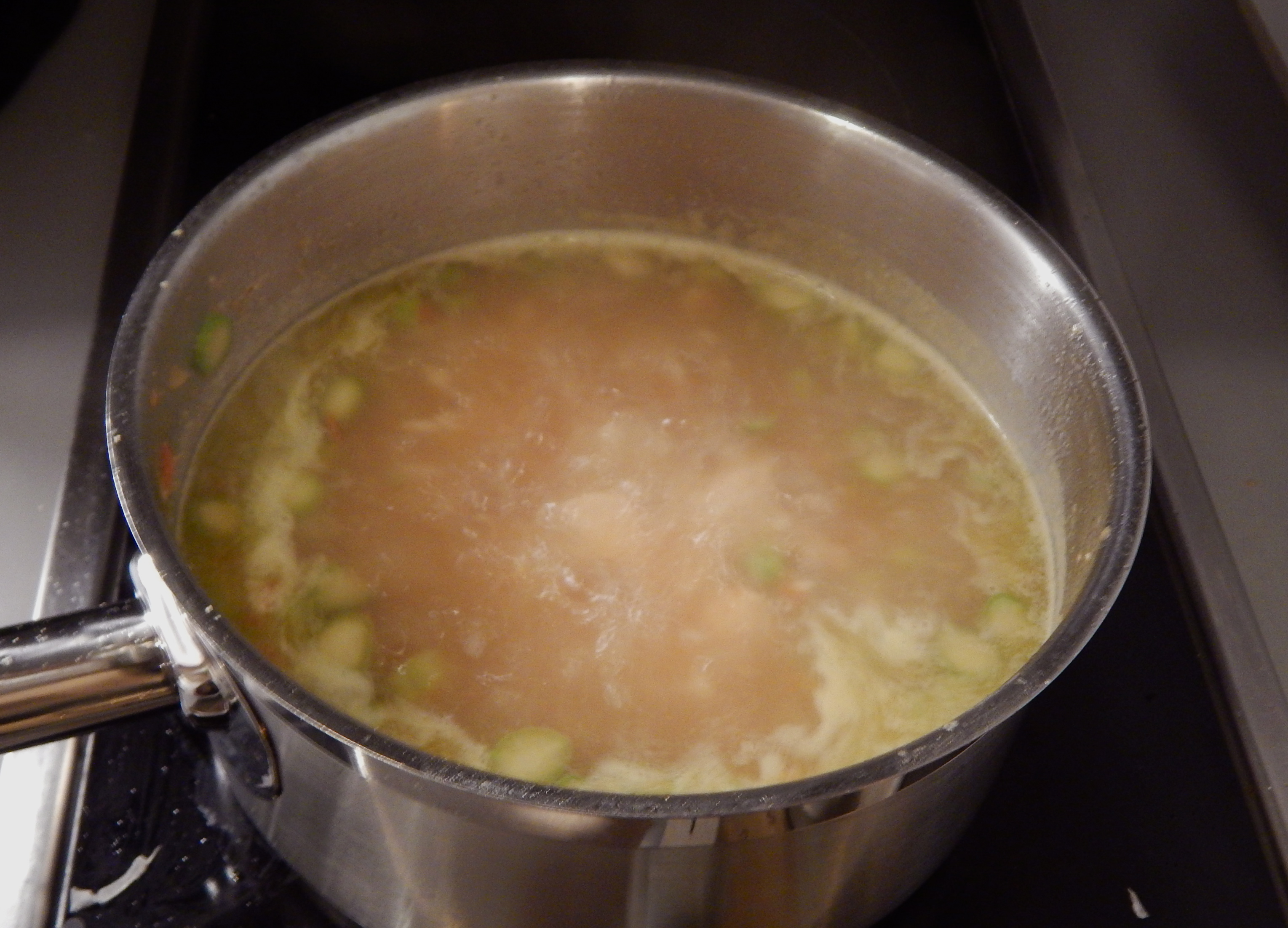 Acrescente água fervendo