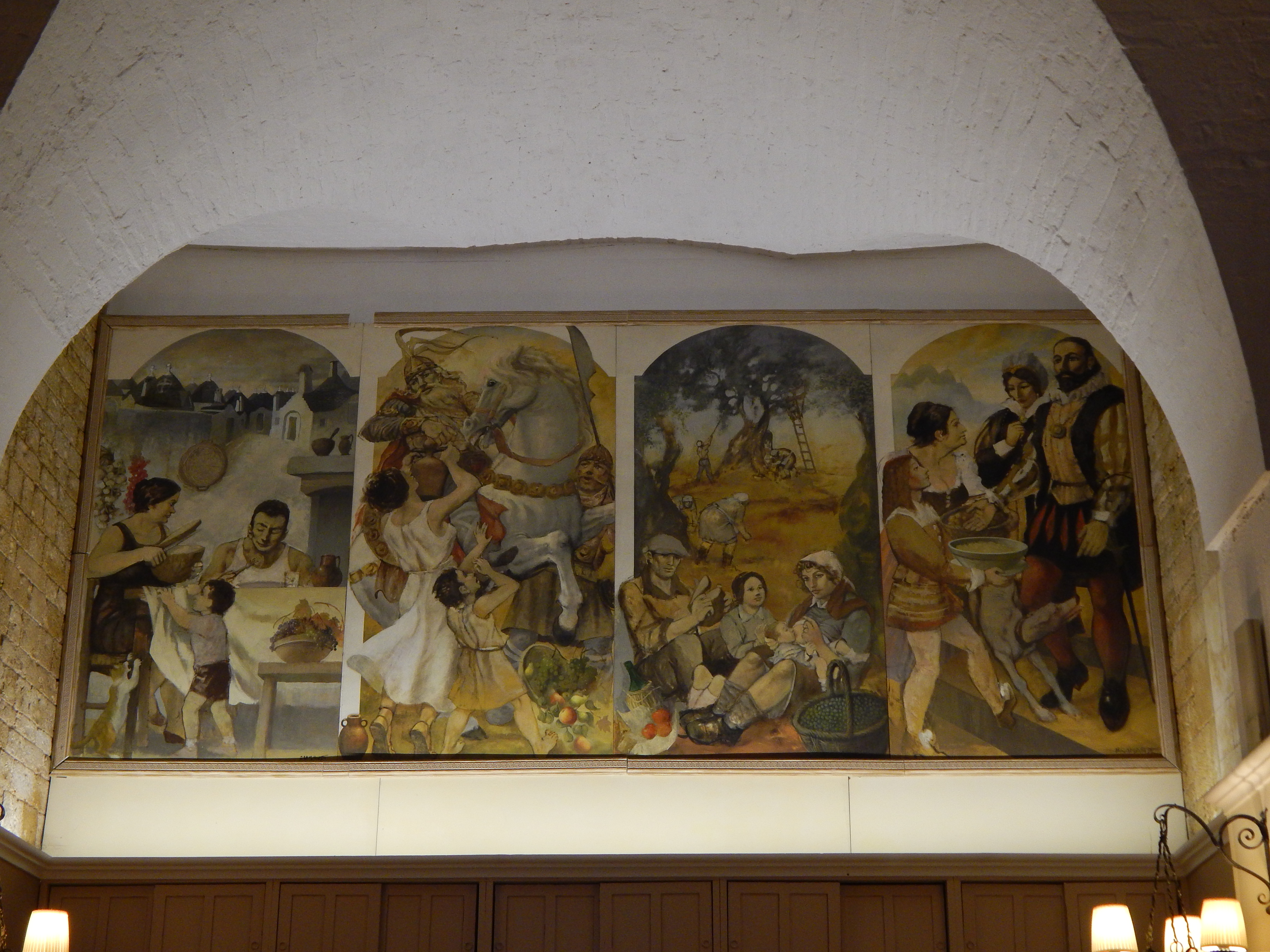 Mural dentro do restaurante