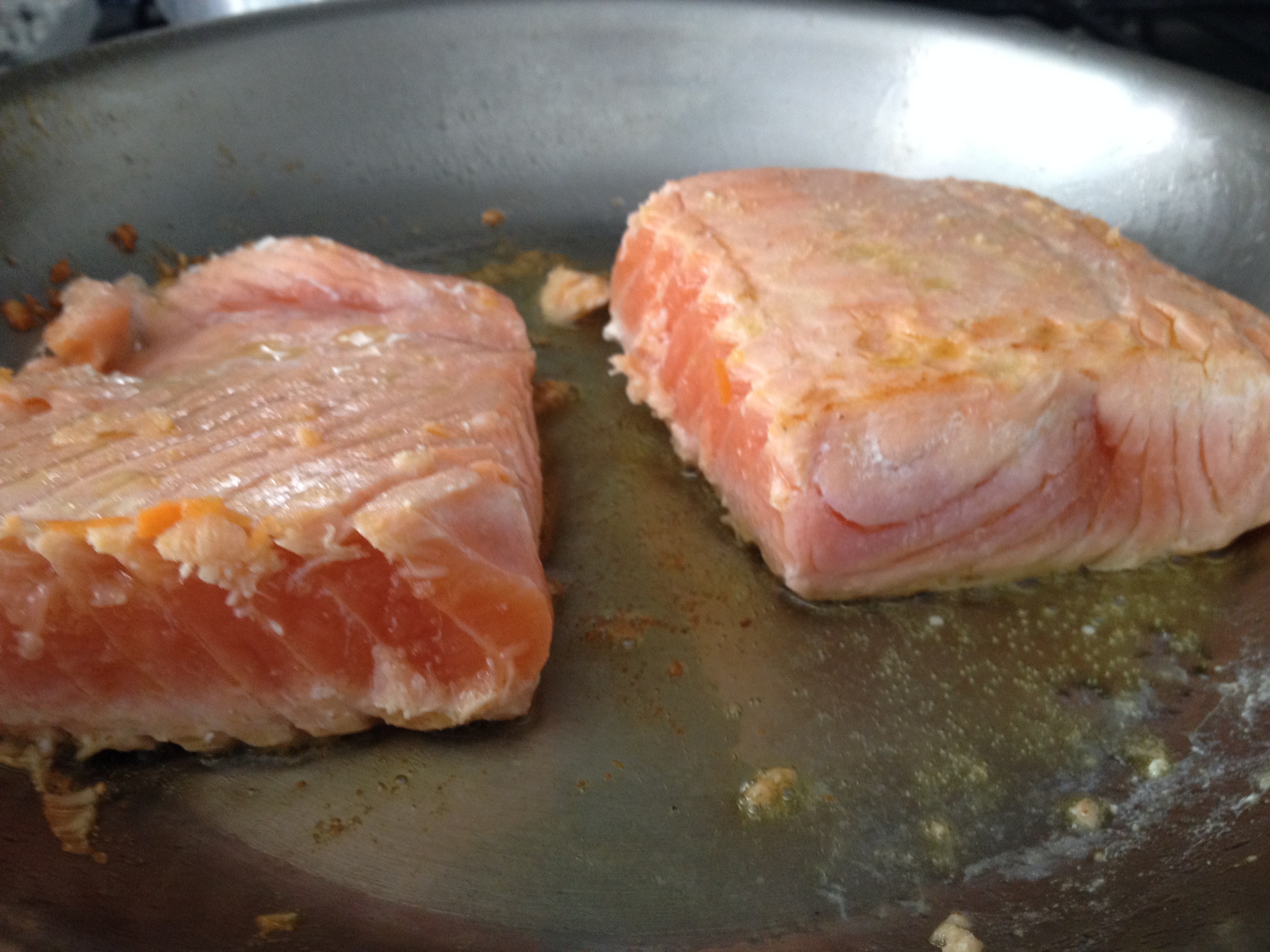 Selando o salmão - veja o ponto