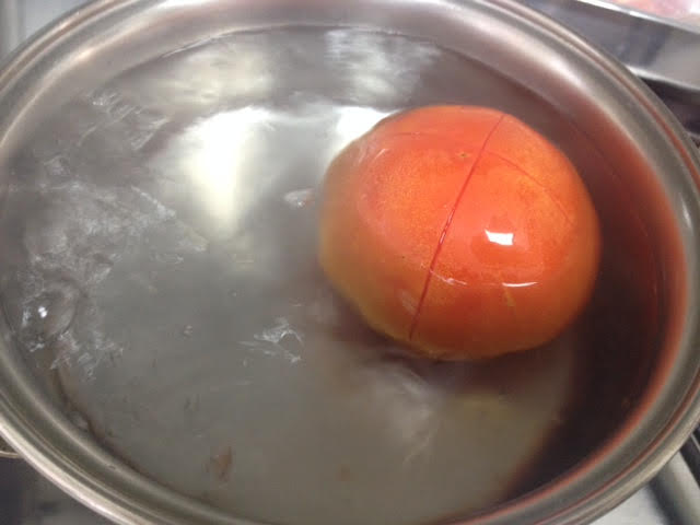 Coloque na água fervente