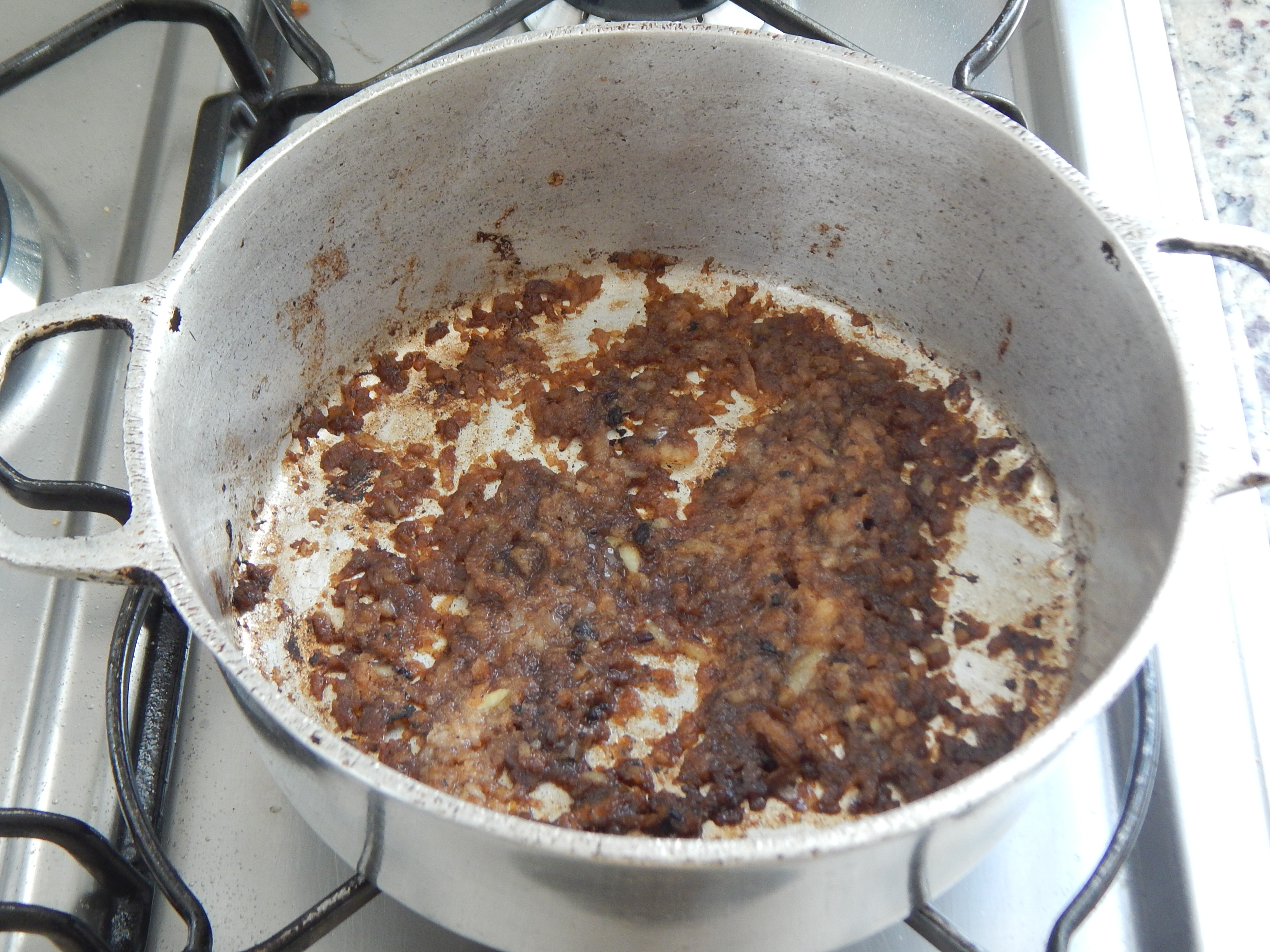 Frite a cebola na borra