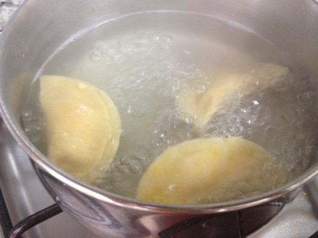 Cozinhando na água fervente