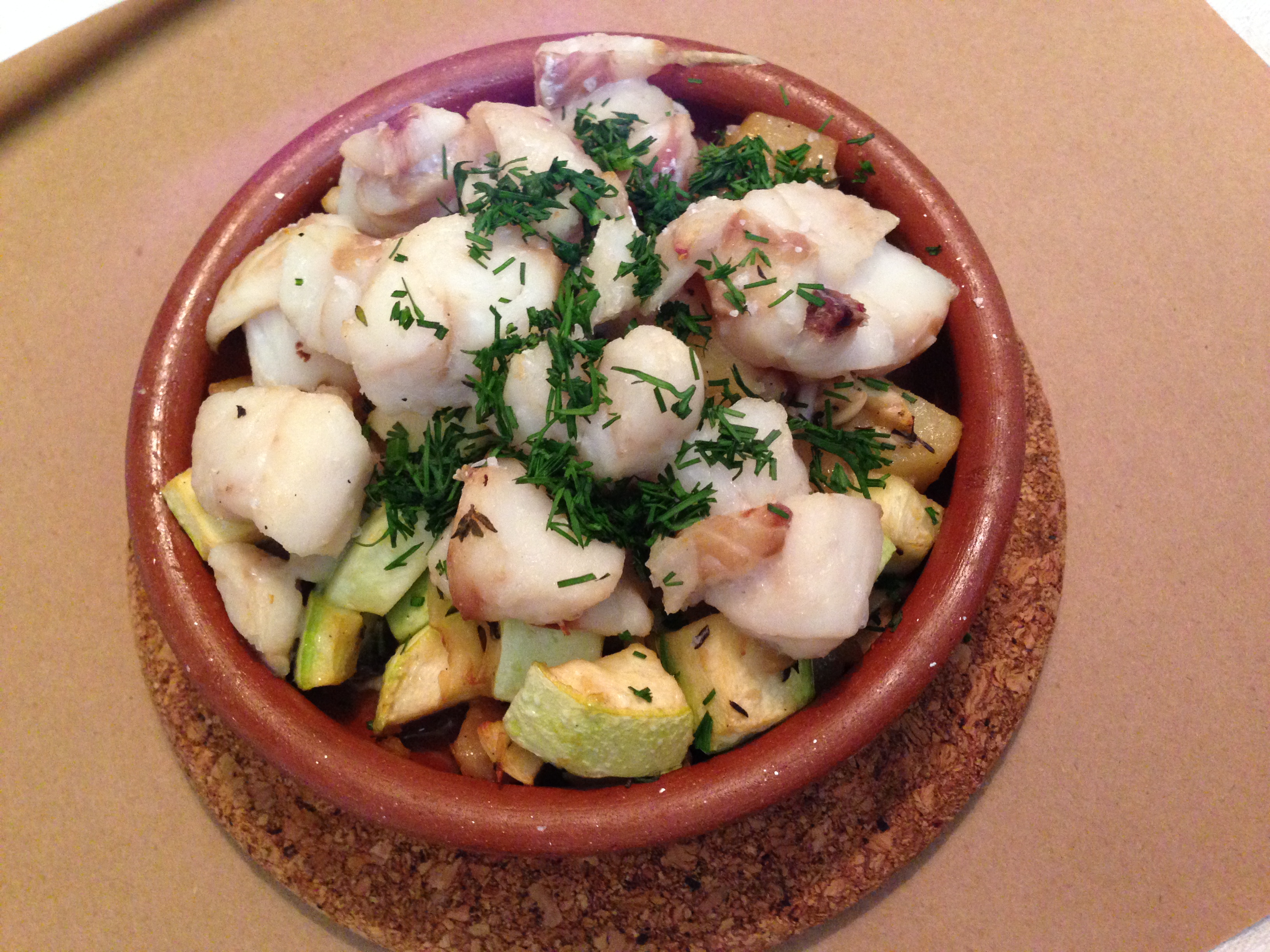 Bacalhau com abobrinha