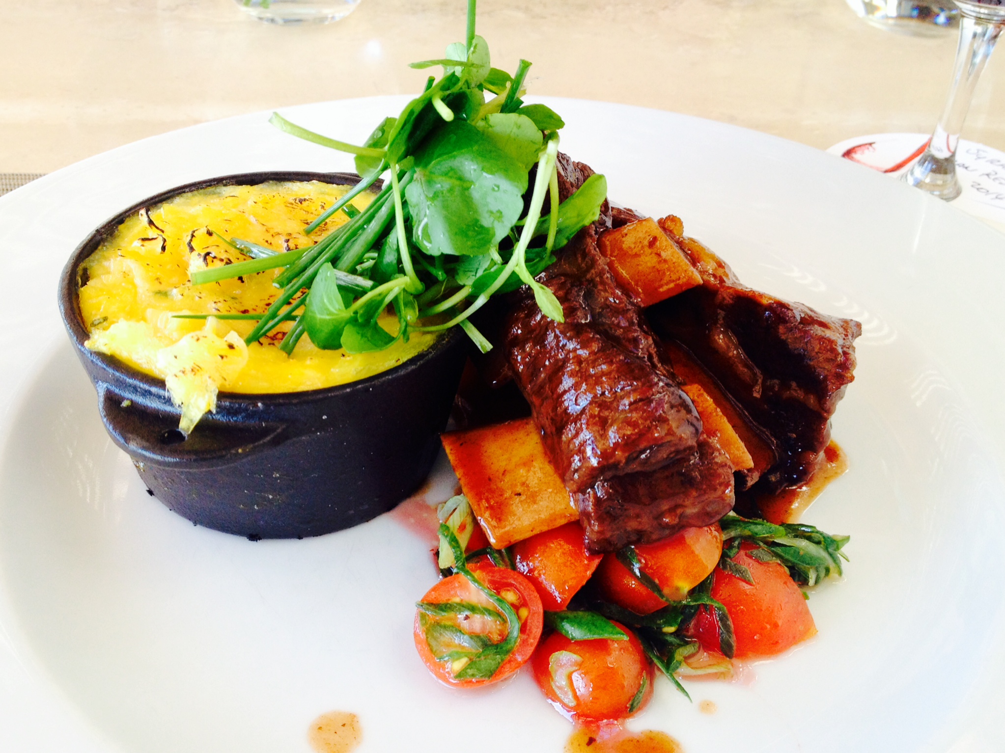 Polenta e costela do Tanino - Casas del Bosque