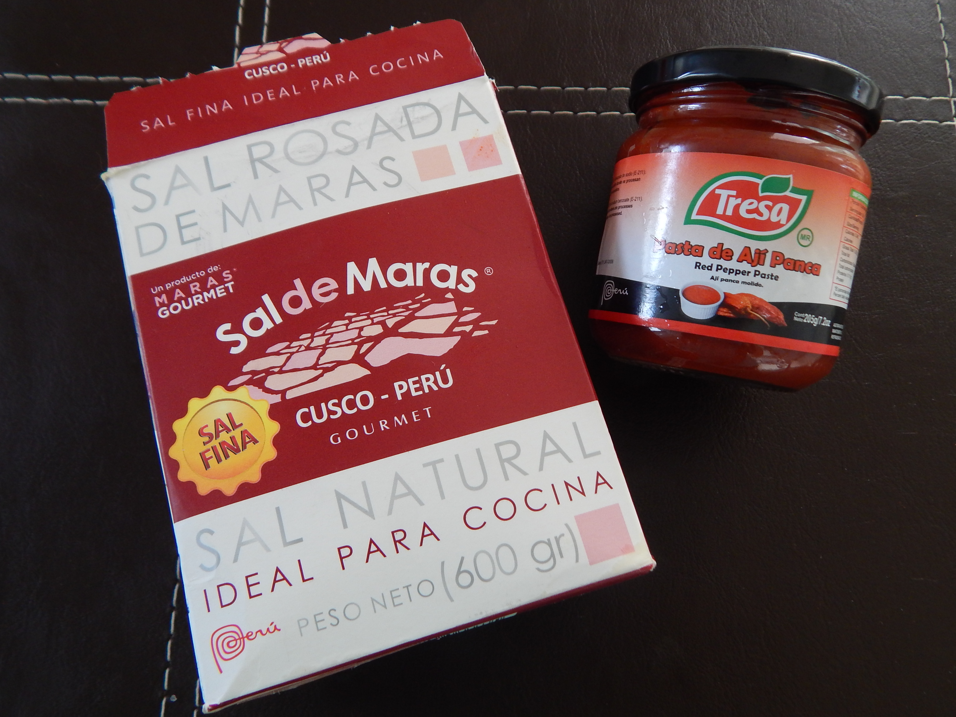 Sal de Maras peruano e pasta de ají panca