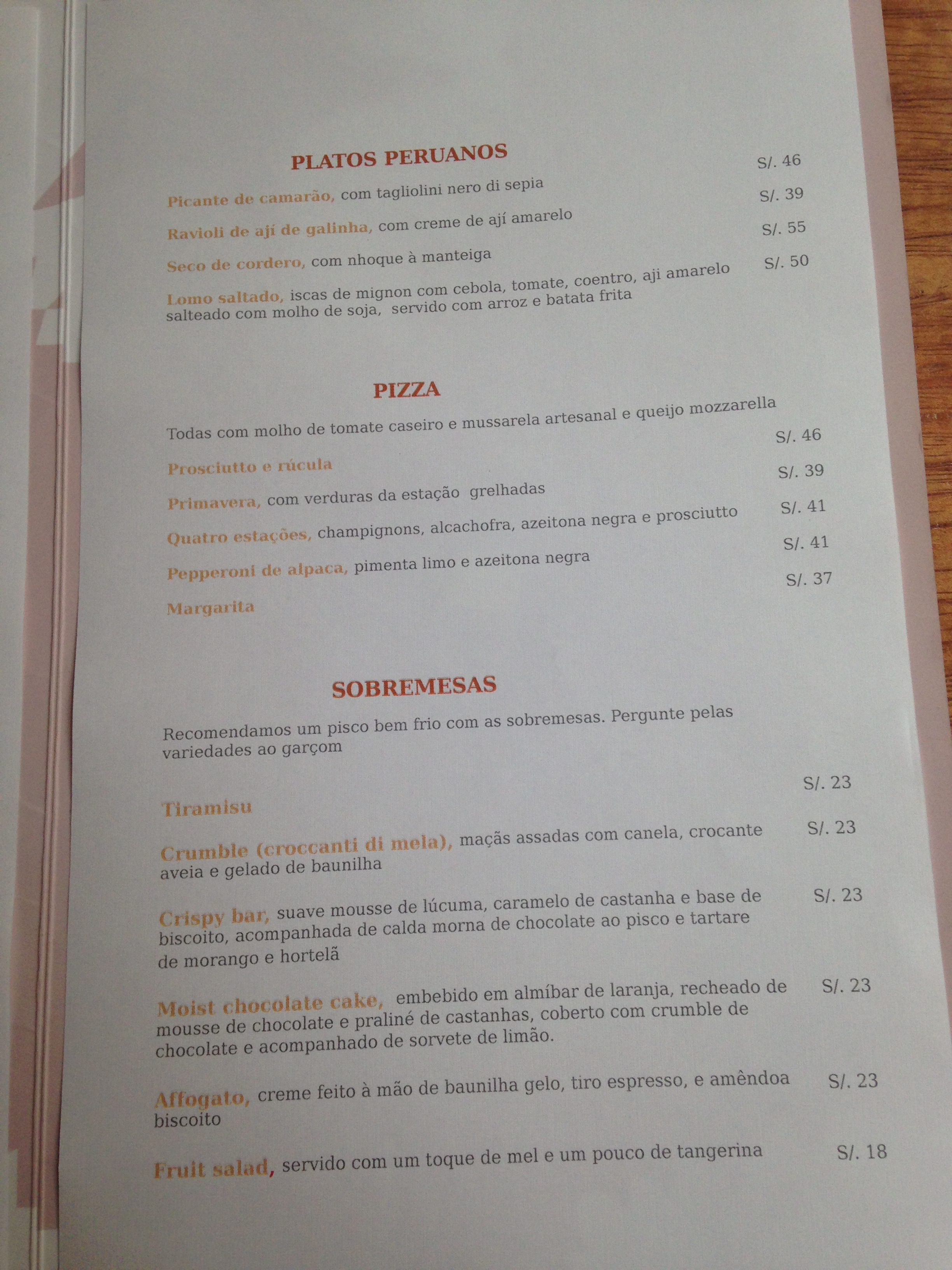 Cardápio - Lomo Saltado