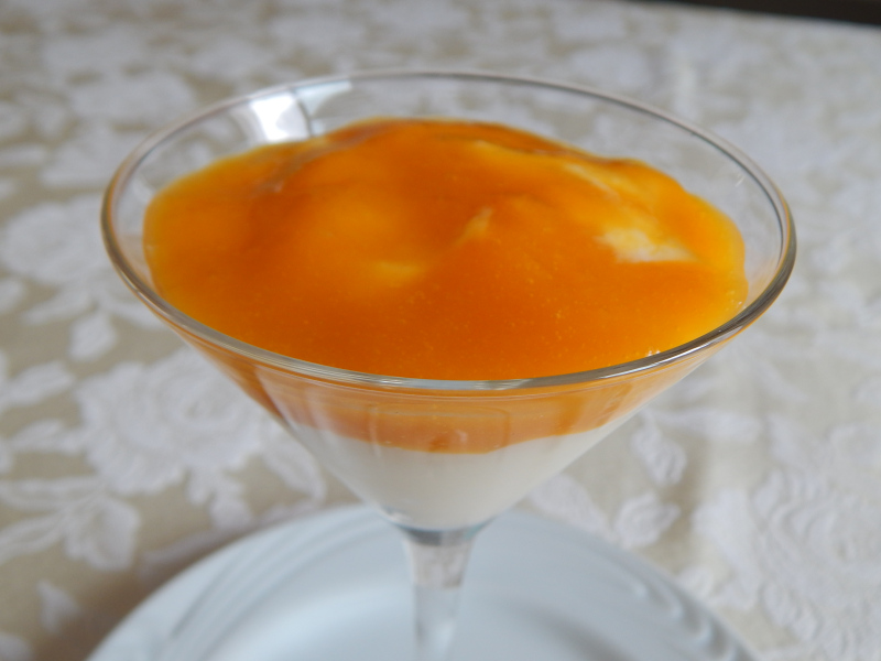 Manjar de coco com manga