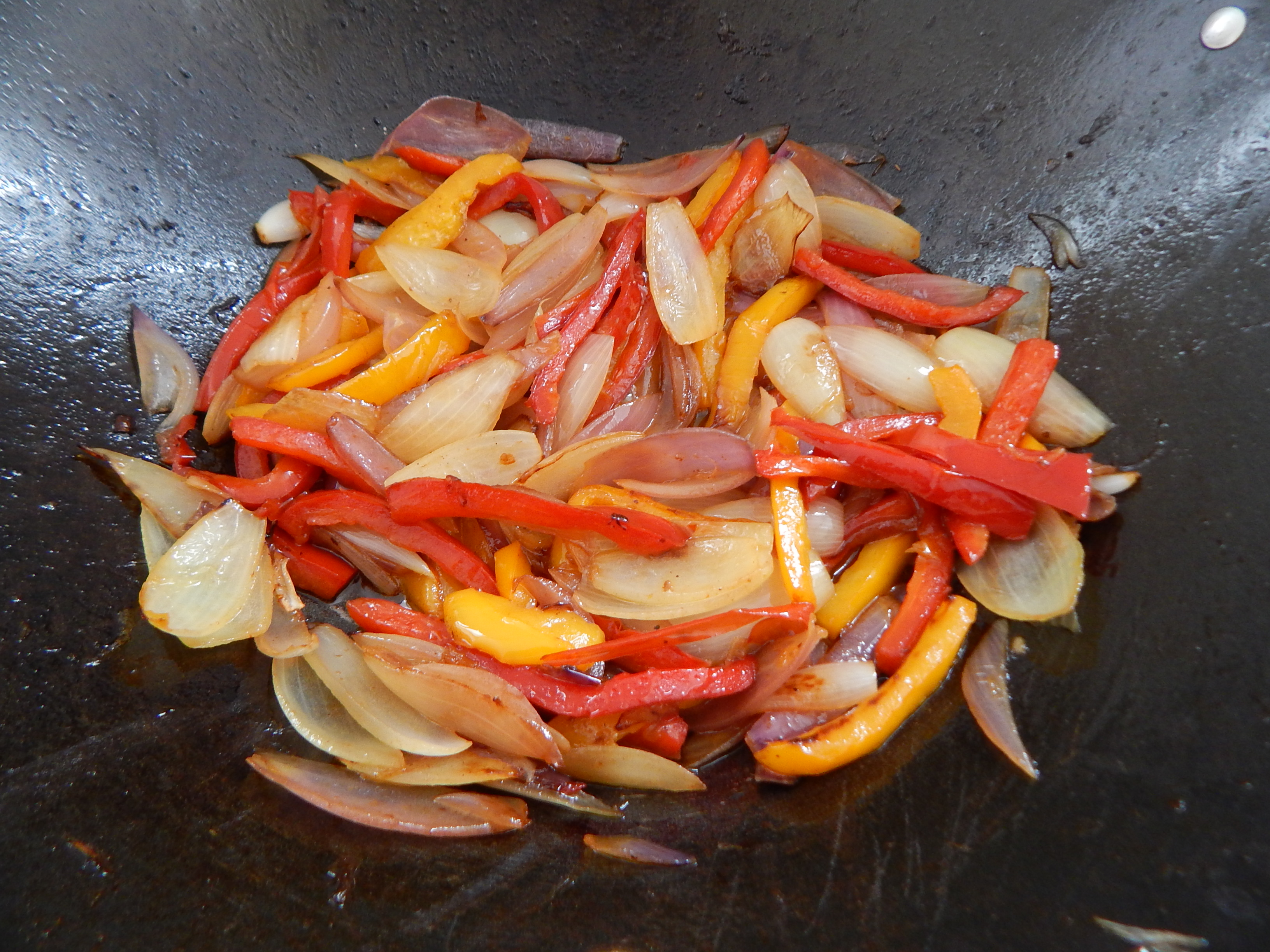 Retire e frite os legumes e depois junte tudo