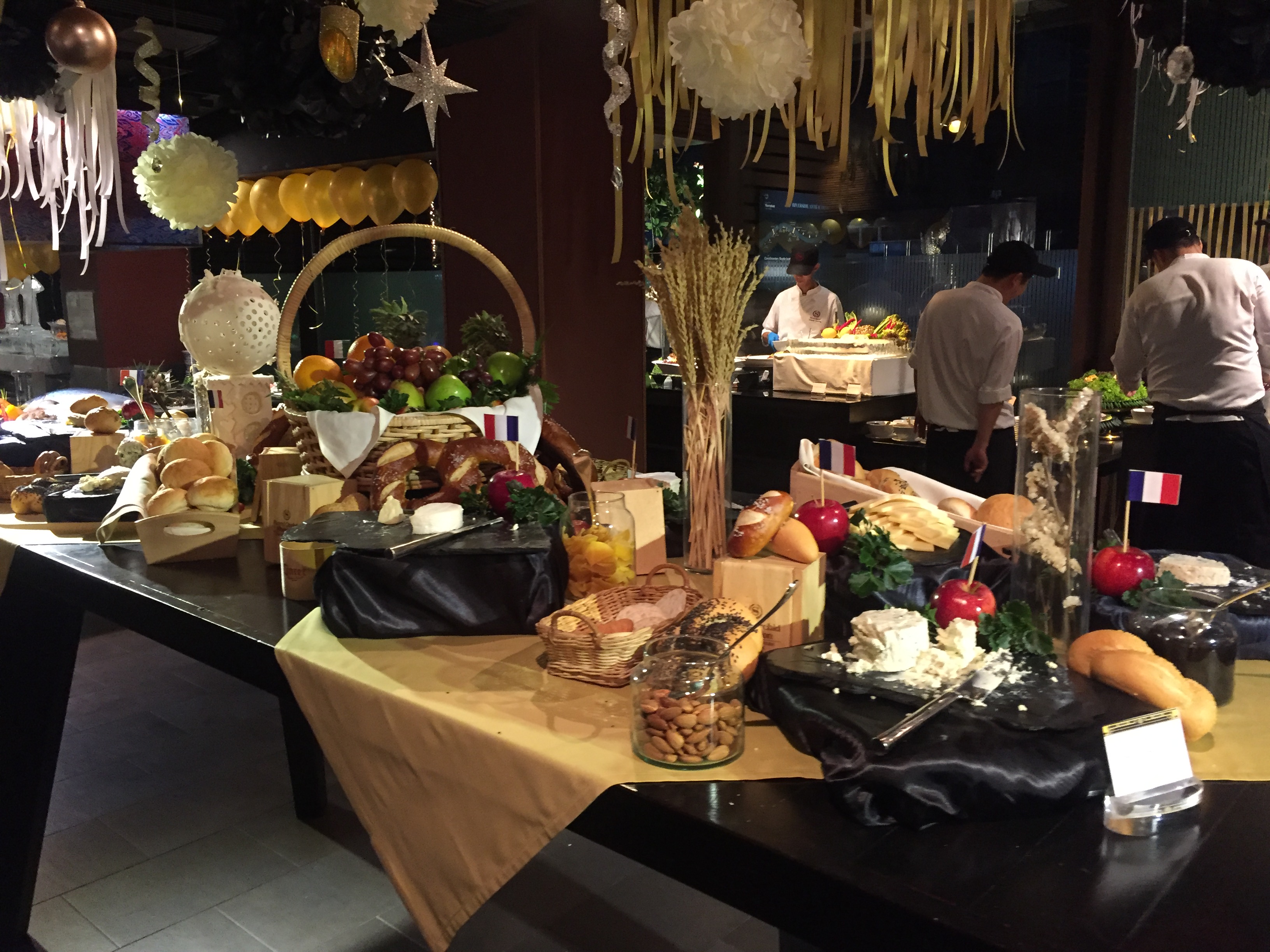 Buffet de Reveillon do Royal Orchid Sheraton Hotel de Bangkok
