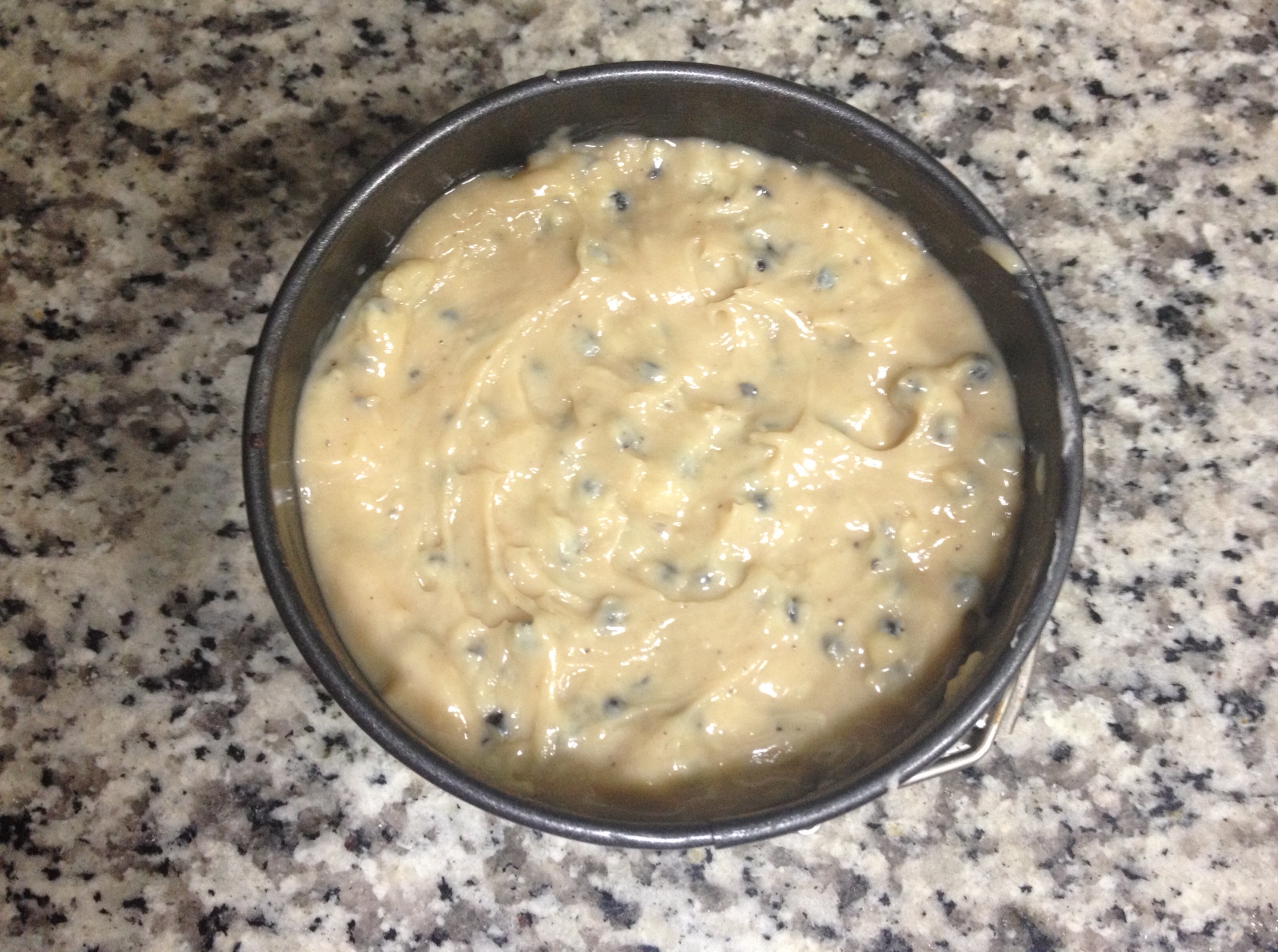 Ganache de chocolate branco na forma