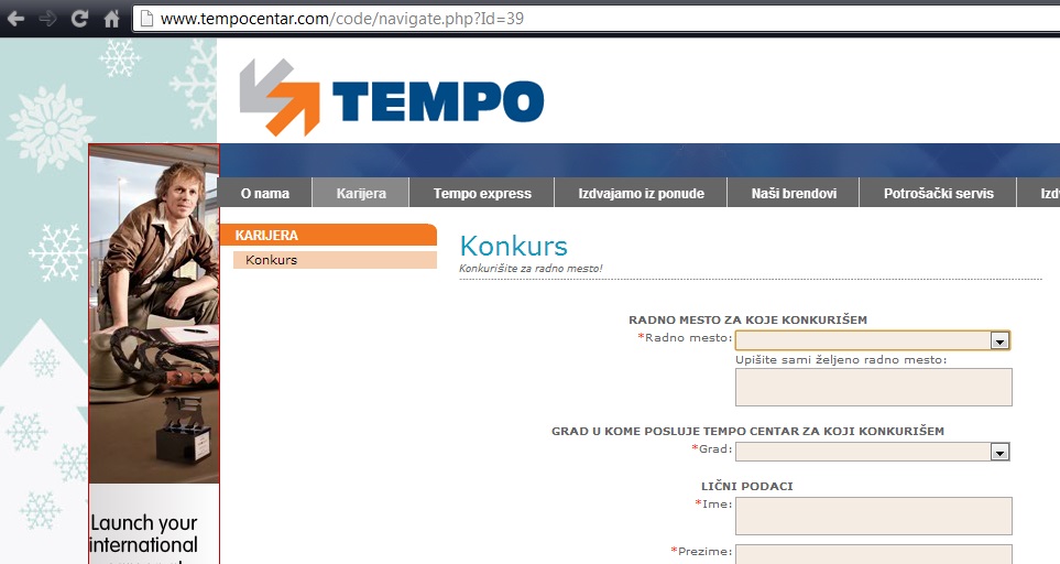 tempo prijava za posao