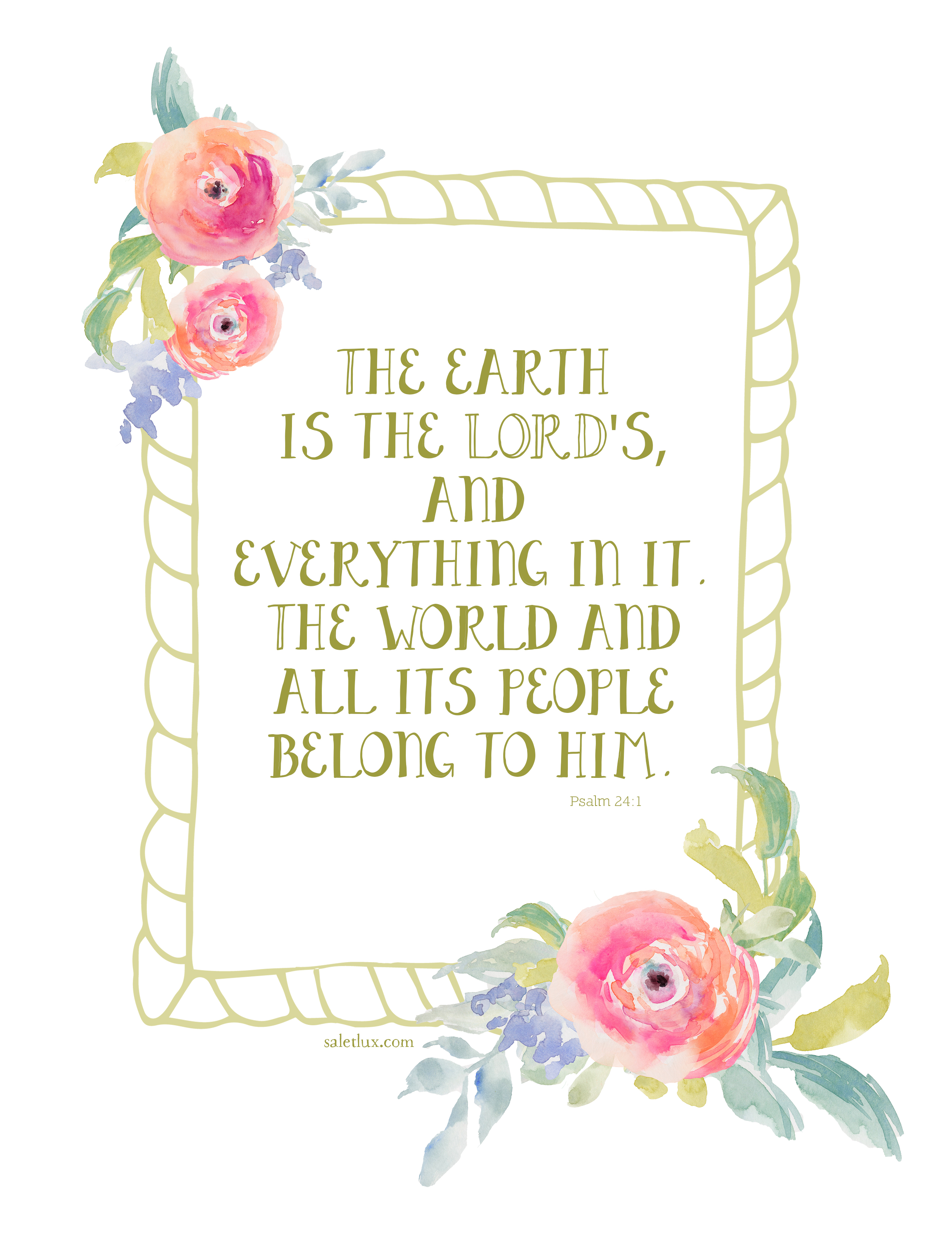 Free Watercolor Scripture Printable