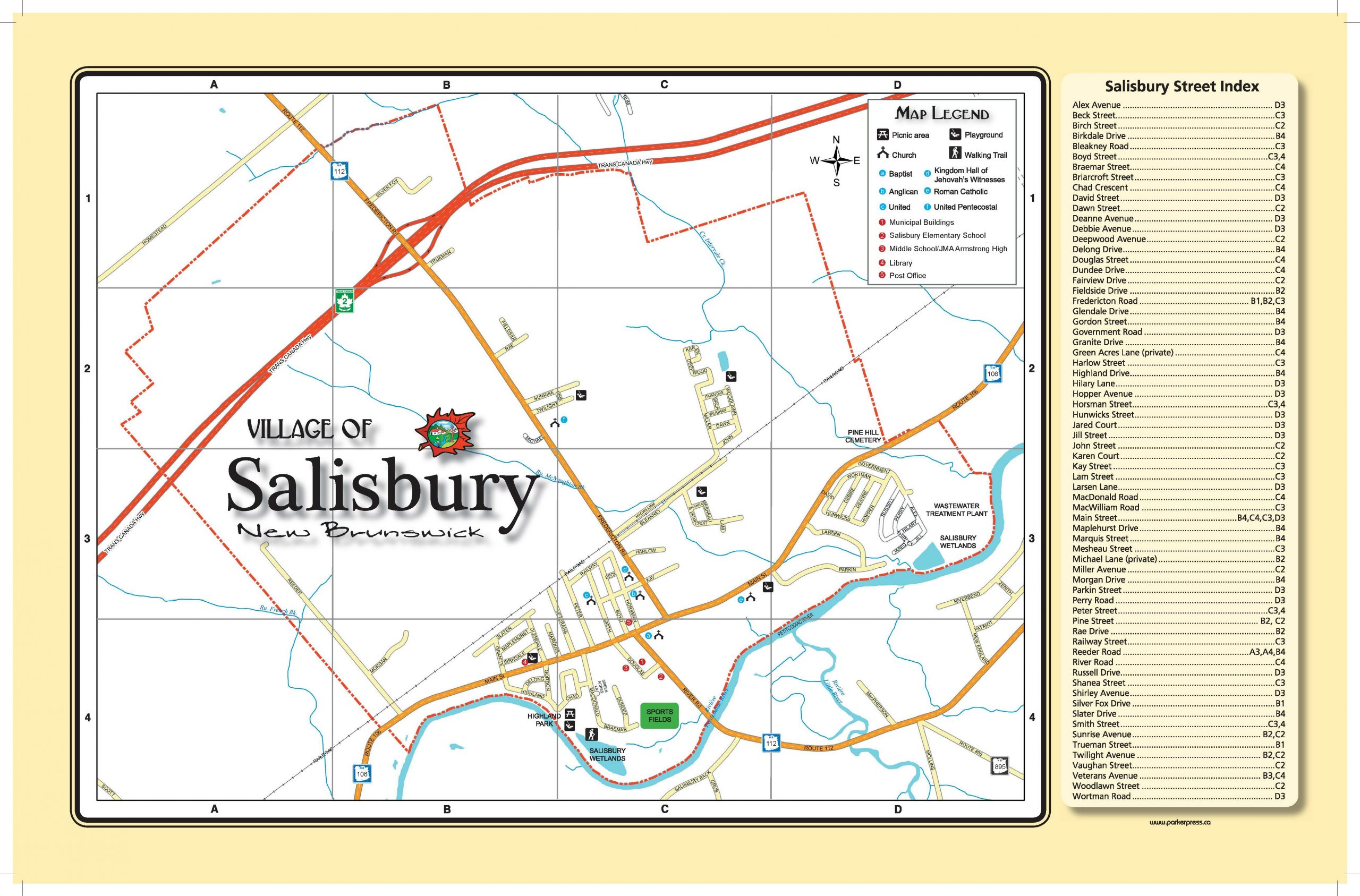 House Salisbury Nb At Johnnie Hart Blog Village Map 2015big Scaled 