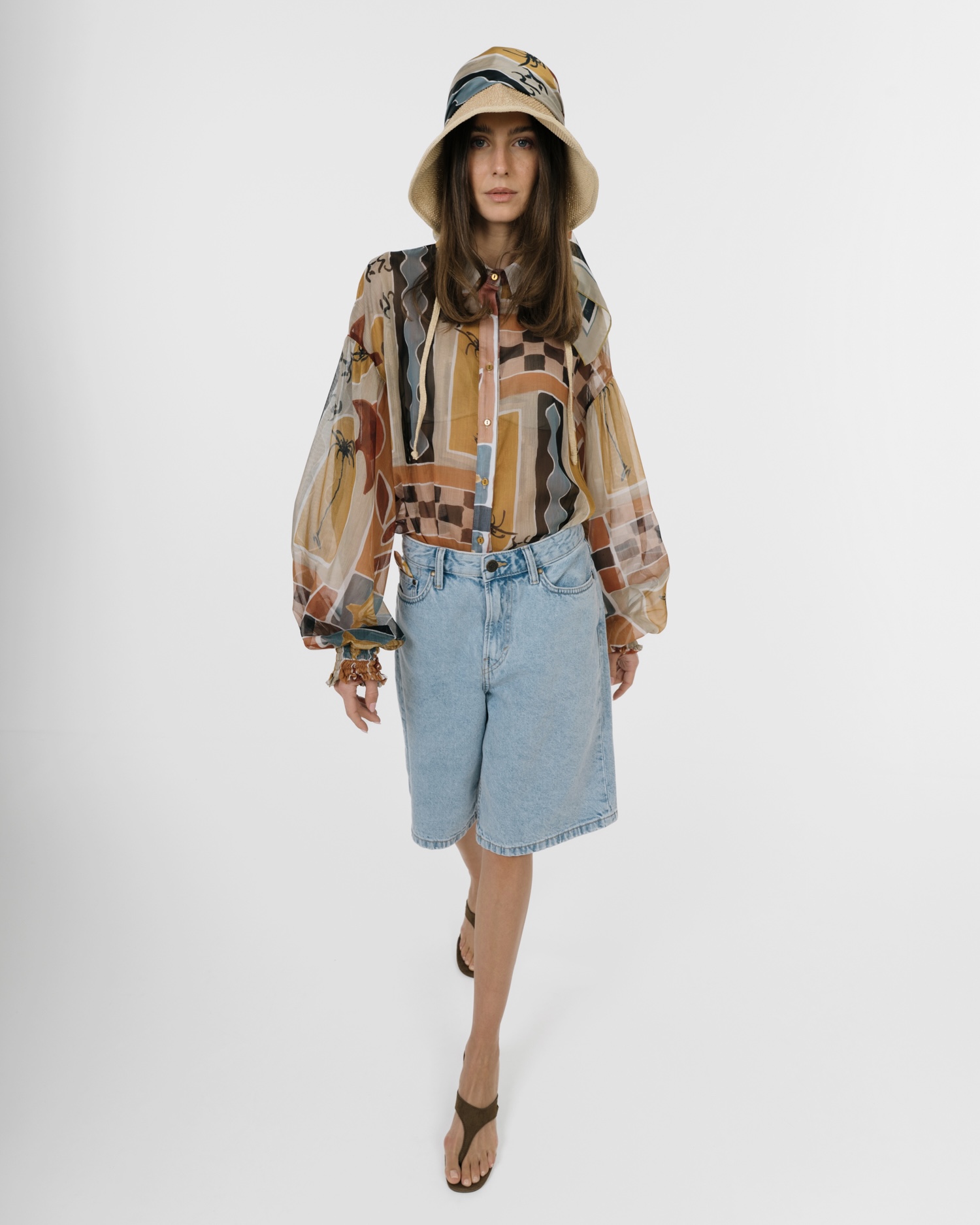 EROS NEW PRINTED TUNIC TOP CHASE THE SUN