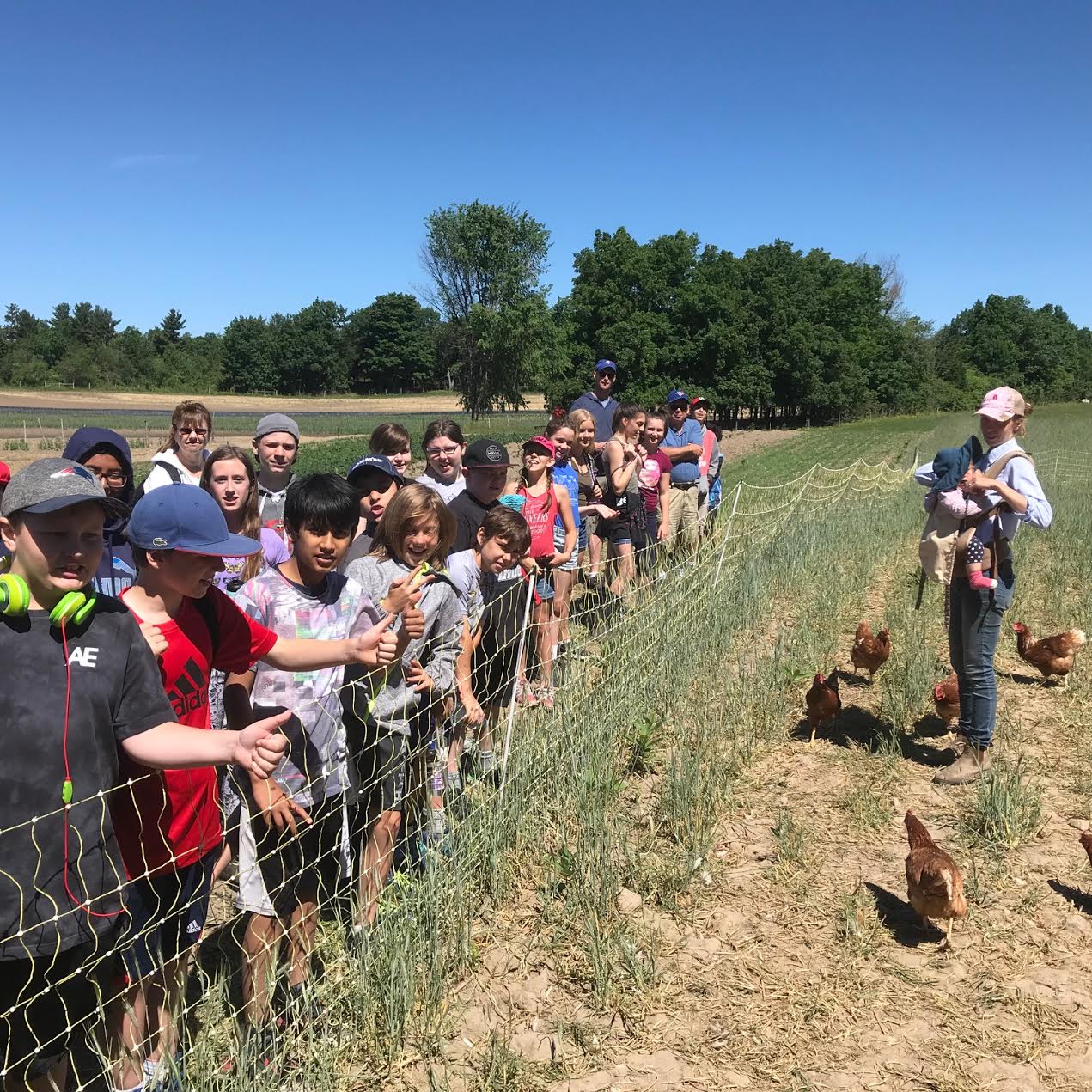 Morgan and another school group!