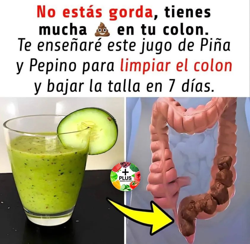 JUGO DE PIÑA Y PEPINO: LA CLAVE PARA LIMPIAR EL COLON Y BAJAR DE TALLA EN 7 DÍAS