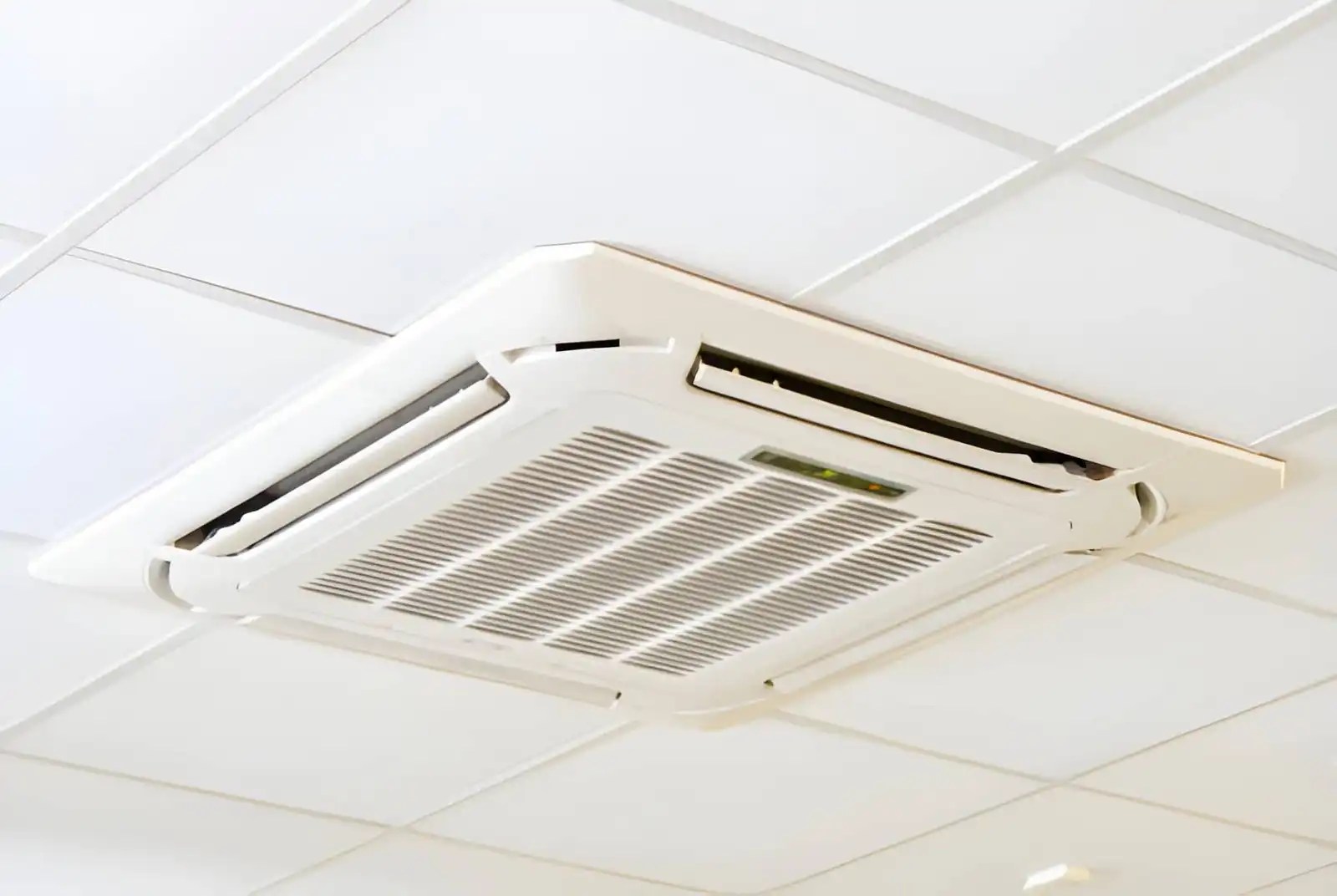 ceiling-mounted hvac system supporting home humidifier installation for improved indoor air quality