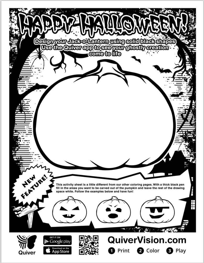 Quiver is a free ios and android app with virtual coloring pages, that allows you to print your creation or interact with it as an ar image . Quiver Masks App Ar Fun For Halloween Transform Learning Written By Samantha Morra