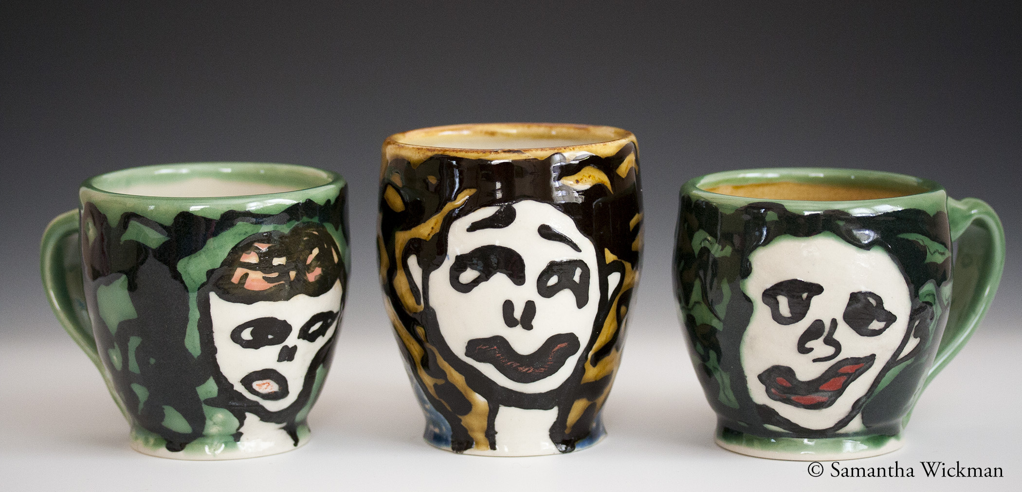 Face Mugs, Porcelain, 2012