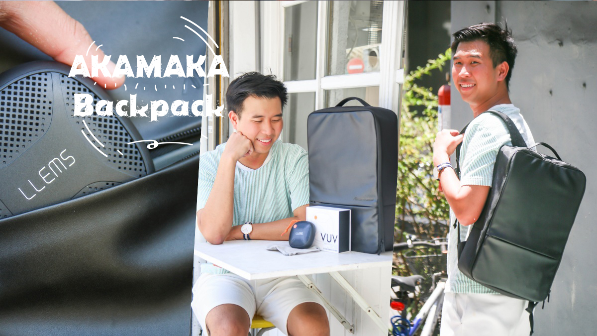 男生上班包推薦｜AKAMAKA多功能除菌包：輕巧超大容量，搭配UVC除菌燈防疫健康又超實用！