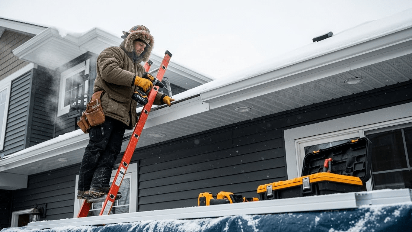 Read more about the article Winter Installation and Repair: Why Cold-Weather Soffit and Fascia Projects Work