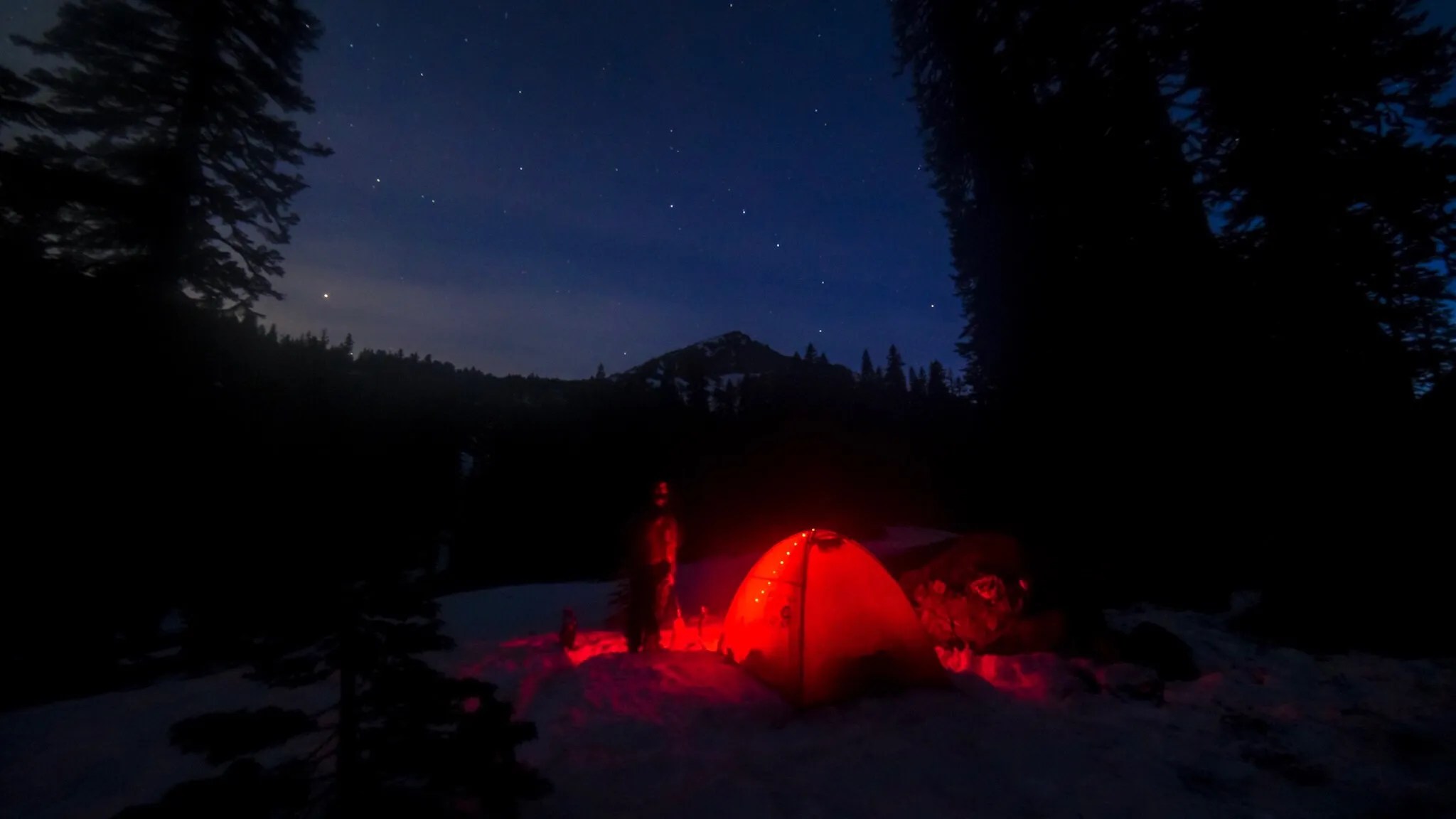 Camping at the base of Brokeoff Mountain