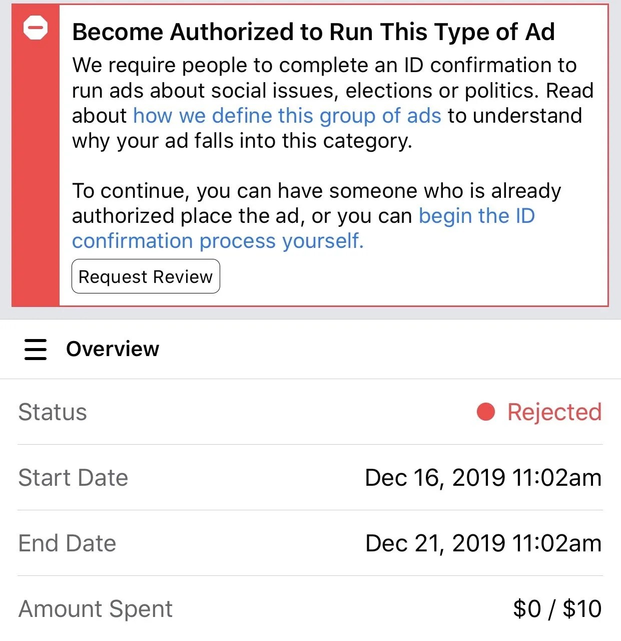 The intense scrutiny Facebook added on people posting political ads