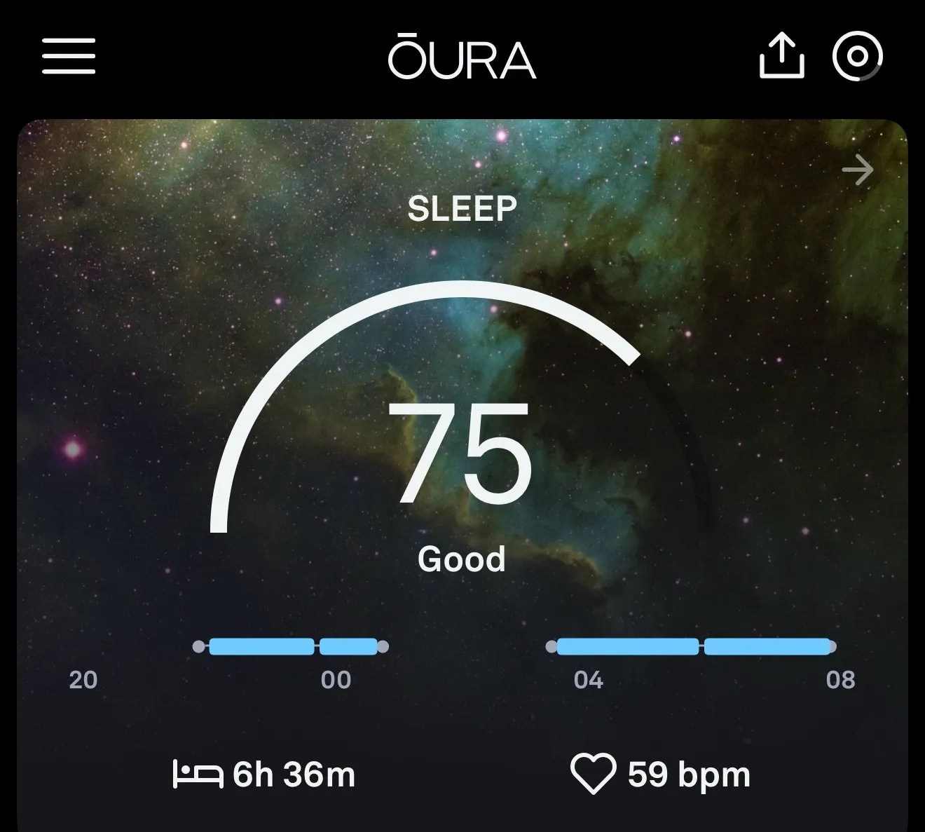 Tracking polyphasic sleep with Oura