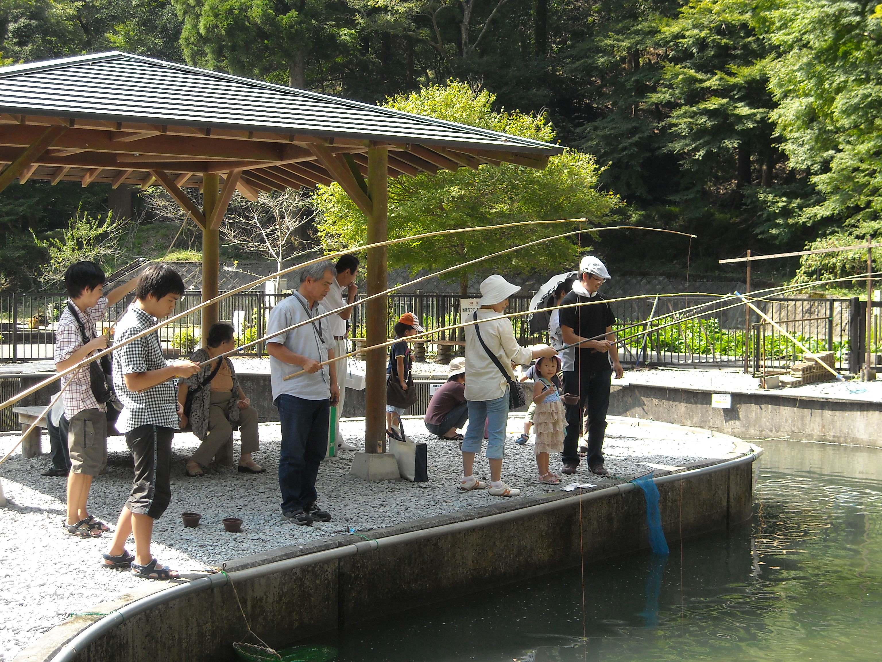 エサ釣り場は誰でも楽しく釣りが出来ます。