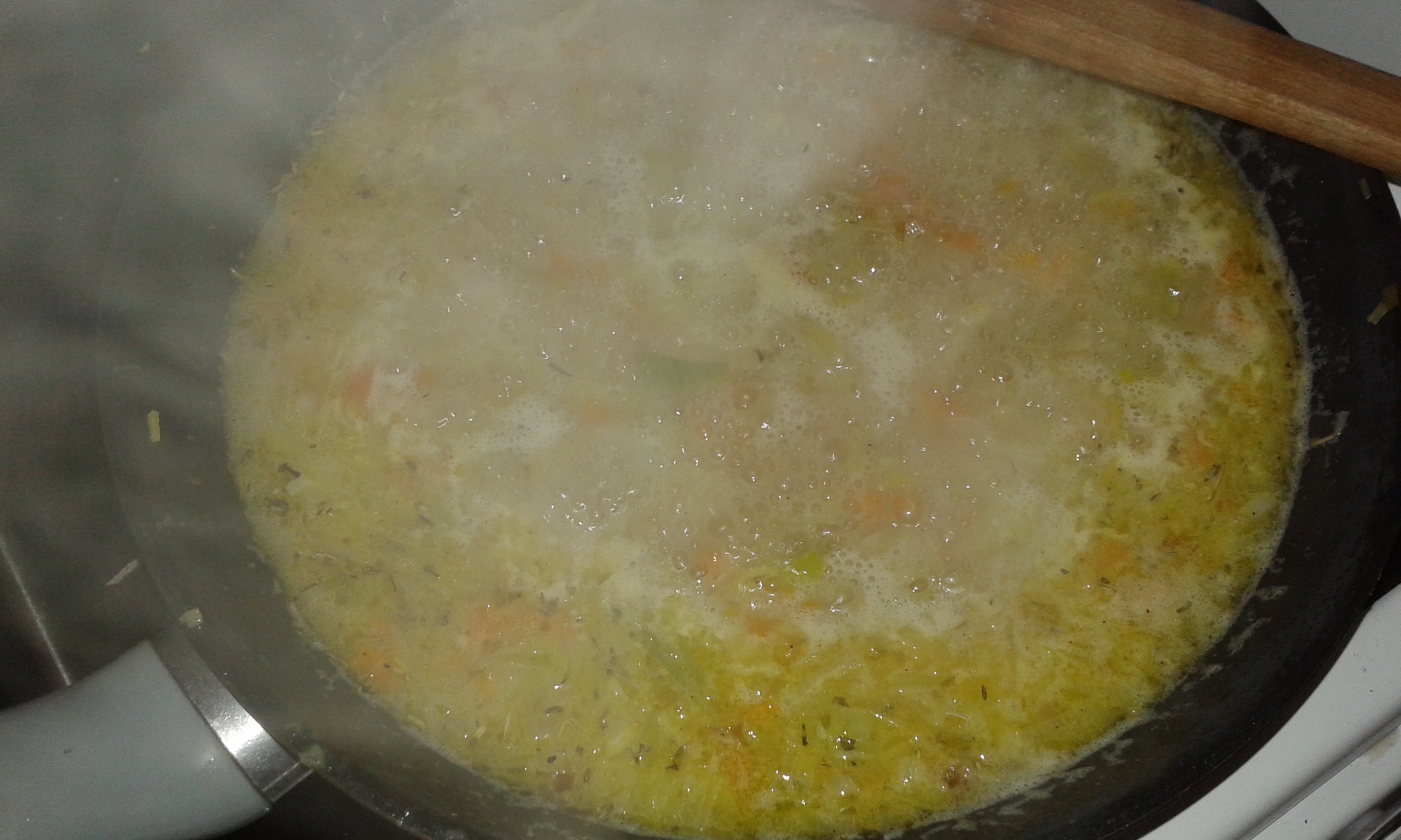 Laisser réduire de moitié. Let reduce to half.