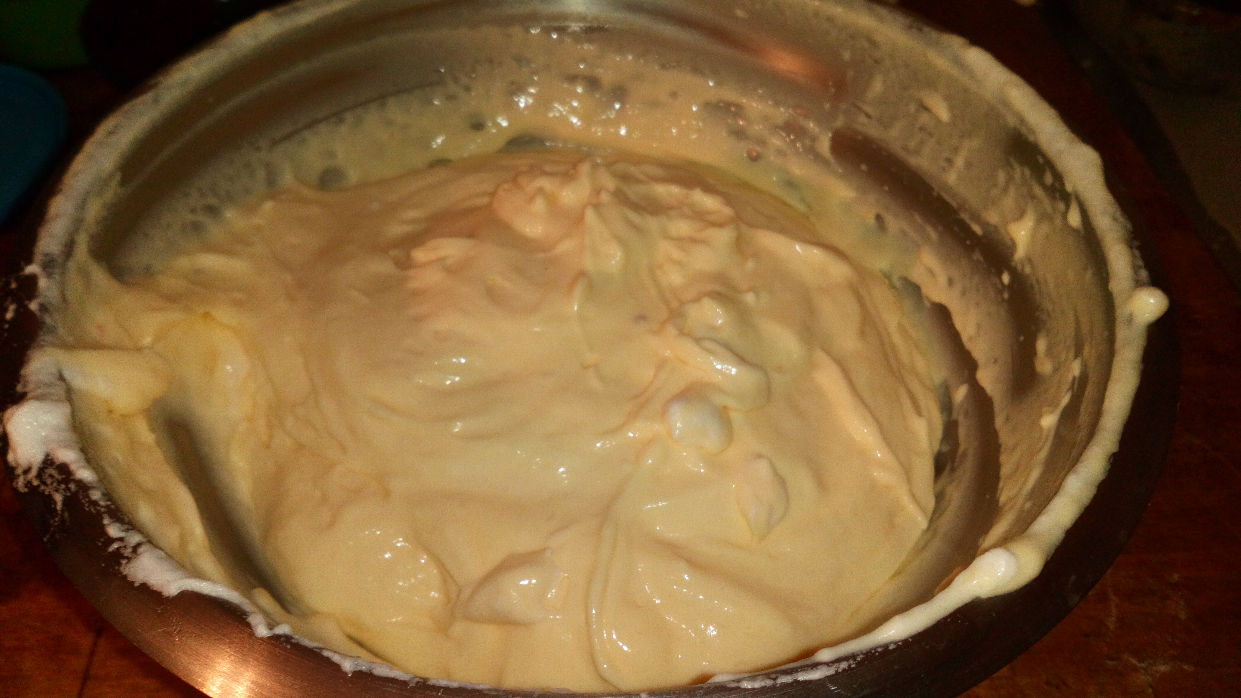 Une fois les blancs incorporés. Once the snow eggs added,