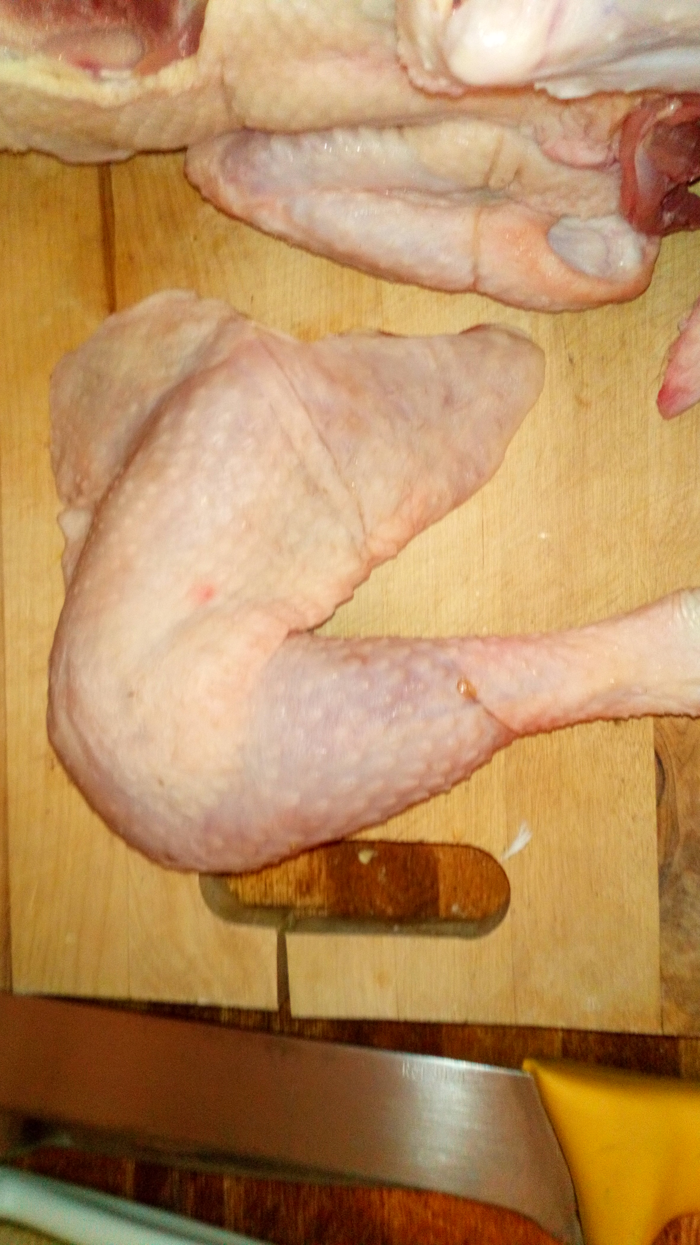 Voici ce que cela donne quand la cuisse est retirée.This is what it gives when the thigh is removed.