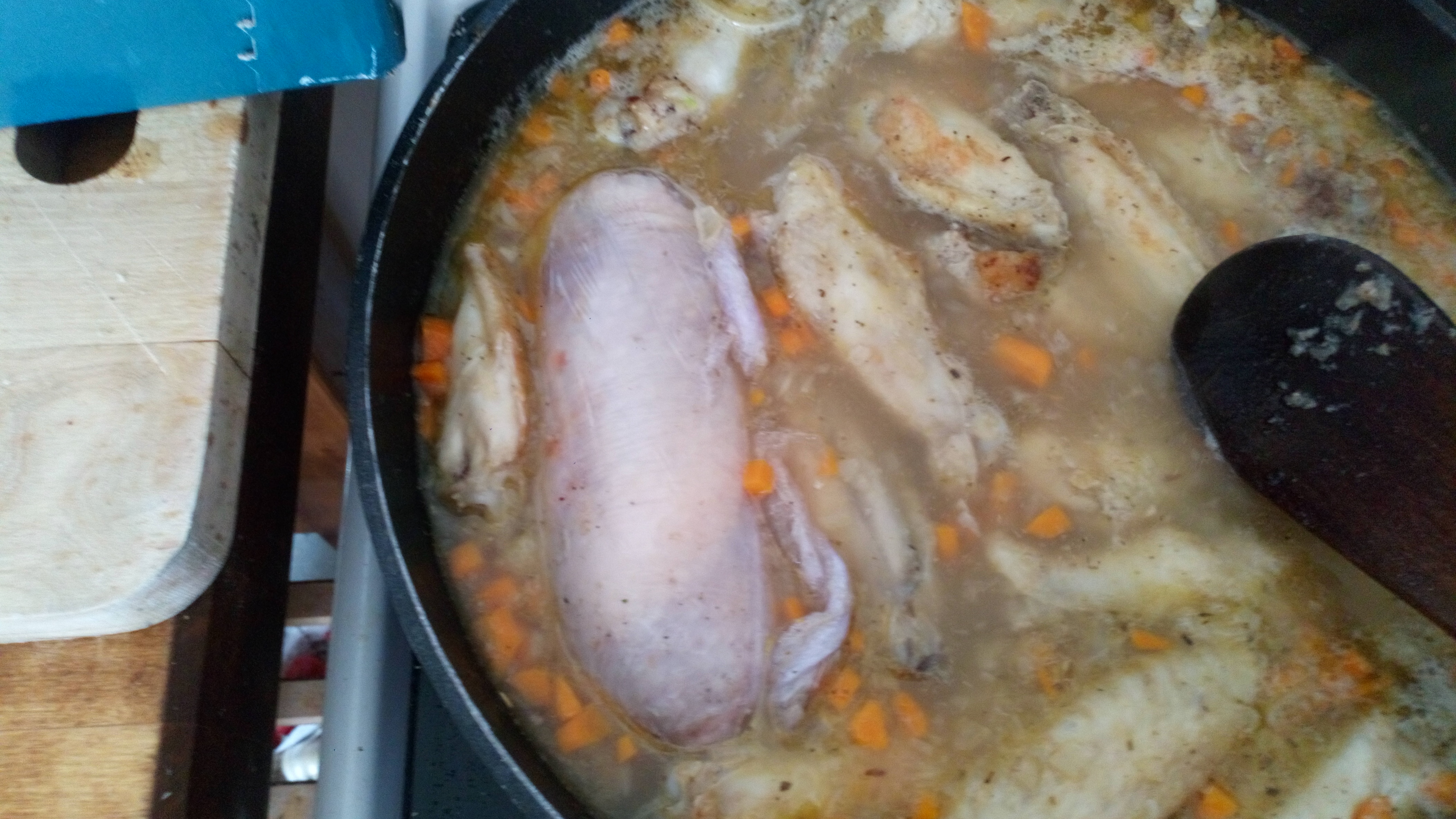 Plonger dans le bouillon de volaille et laisser cuire 15 minutes à petit bouillon . Deep in poultry stock and let cook 15 min small boiling